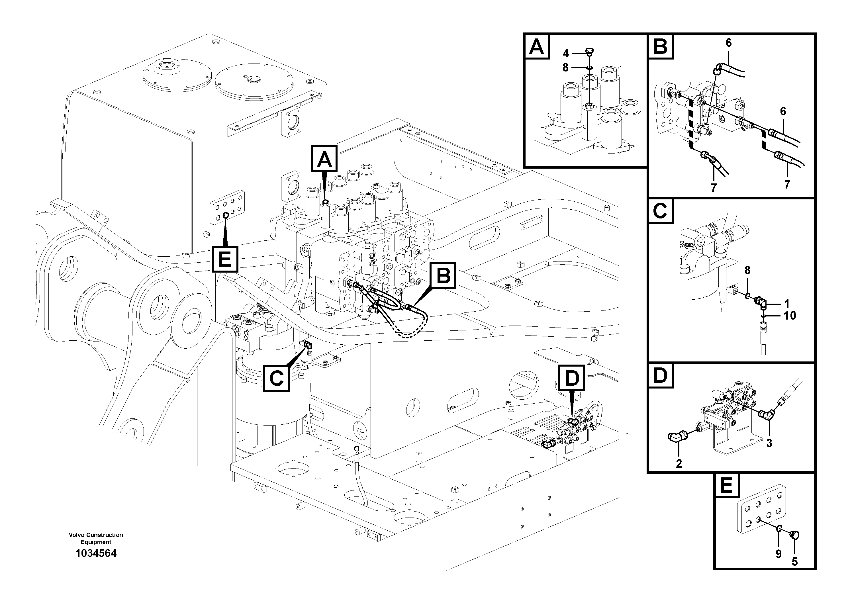 Схема запчастей Volvo PL4611 - 53234 Servo system, hammer and shear 