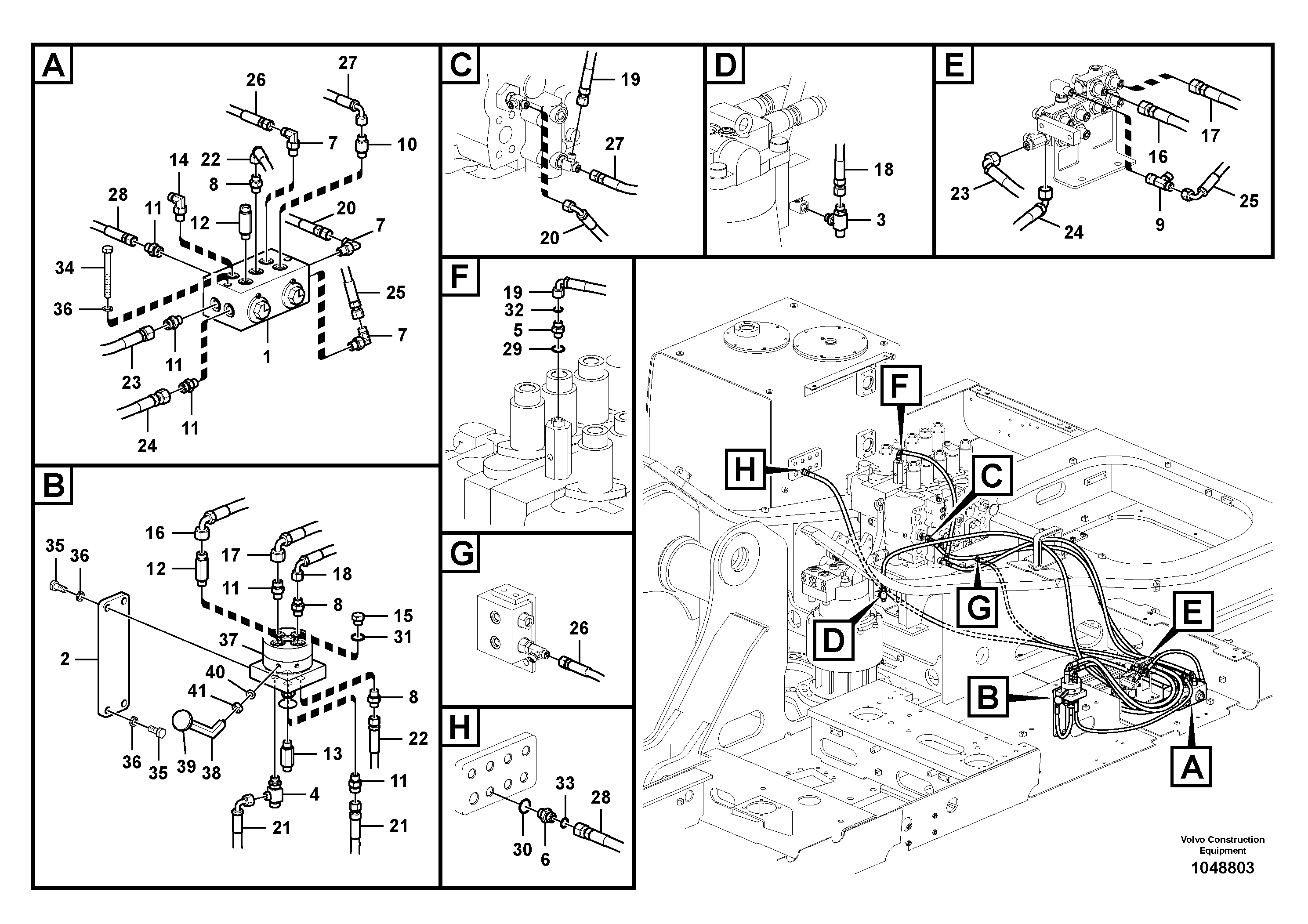 Схема запчастей Volvo PL4611 - 76619 Servo system, hammer and shear 