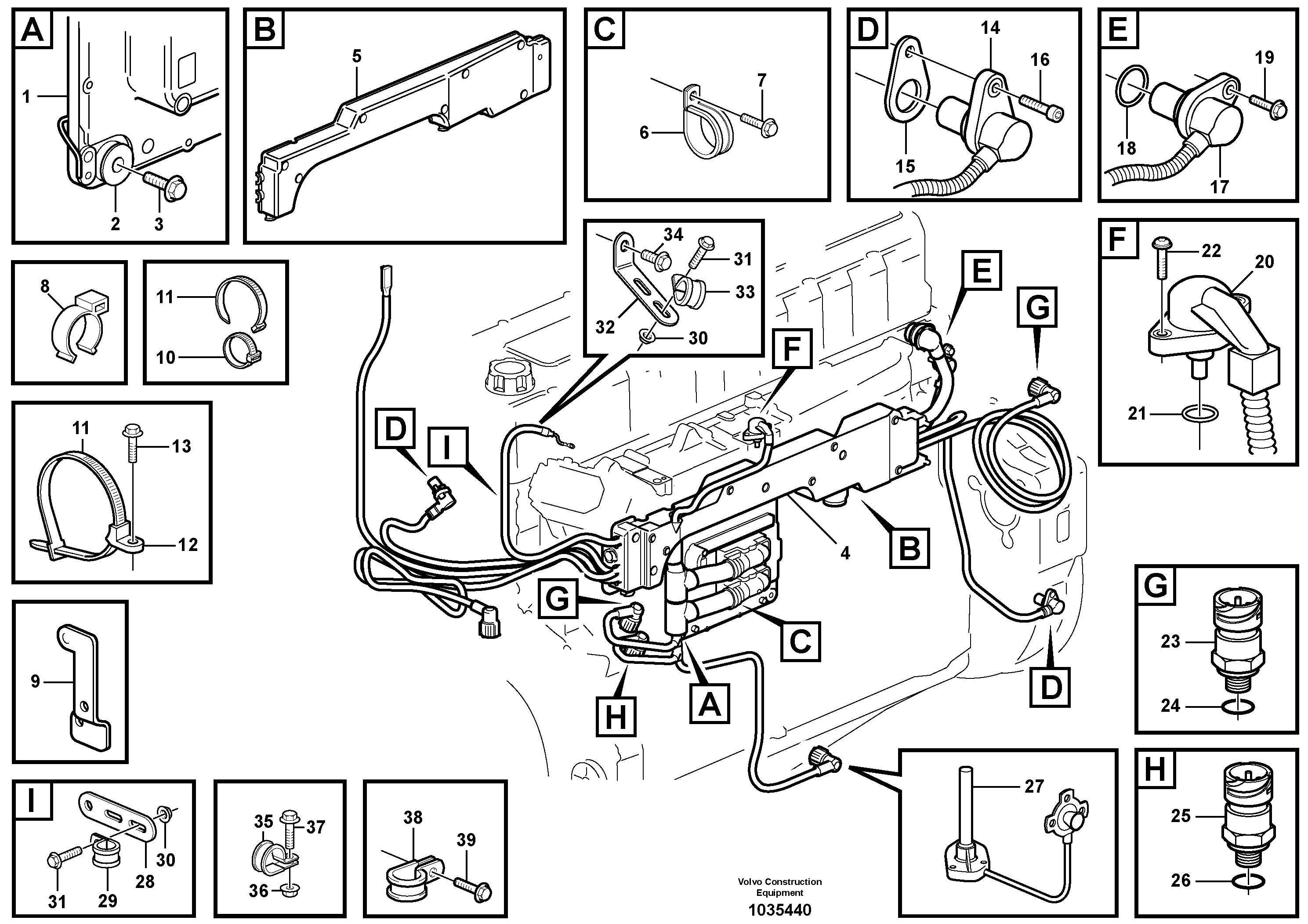 Схема запчастей Volvo PL4611 - 88374 Cable harness, engine, Ecu 