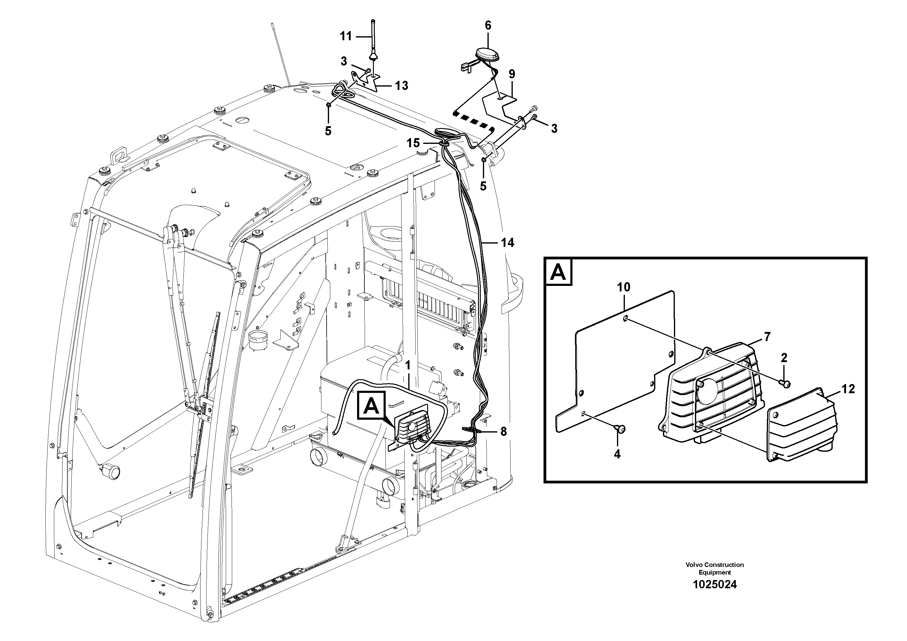 Схема запчастей Volvo PL4611 - 100461 Cable harnesses, telematics 