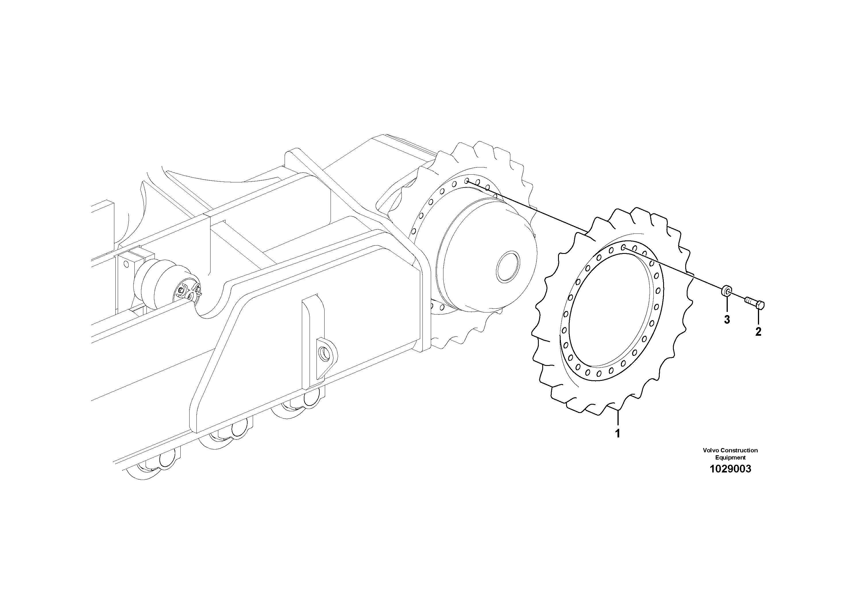 Схема запчастей Volvo PL4611 - 81278 Звездочка 