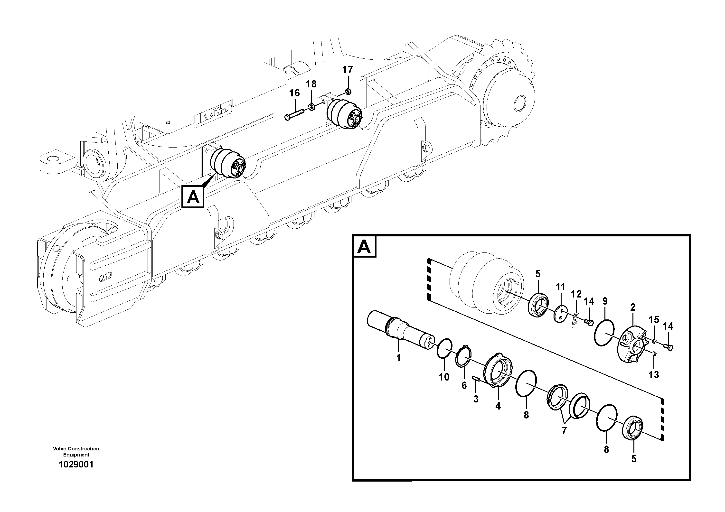 Схема запчастей Volvo PL4611 - 81364 Top roller 