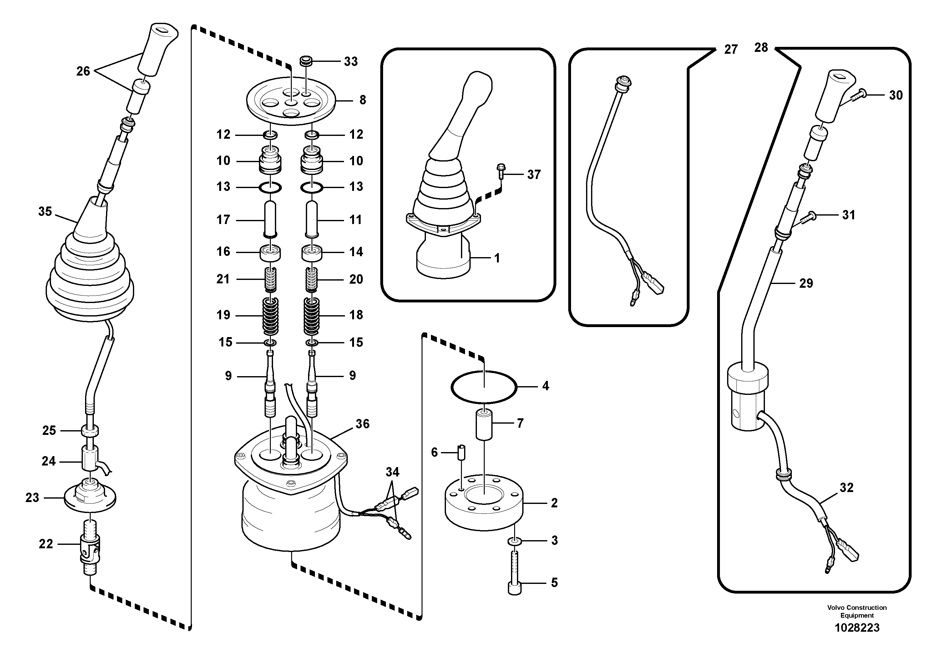 Схема запчастей Volvo PL4608 - 92054 Servo system, remote control valve 