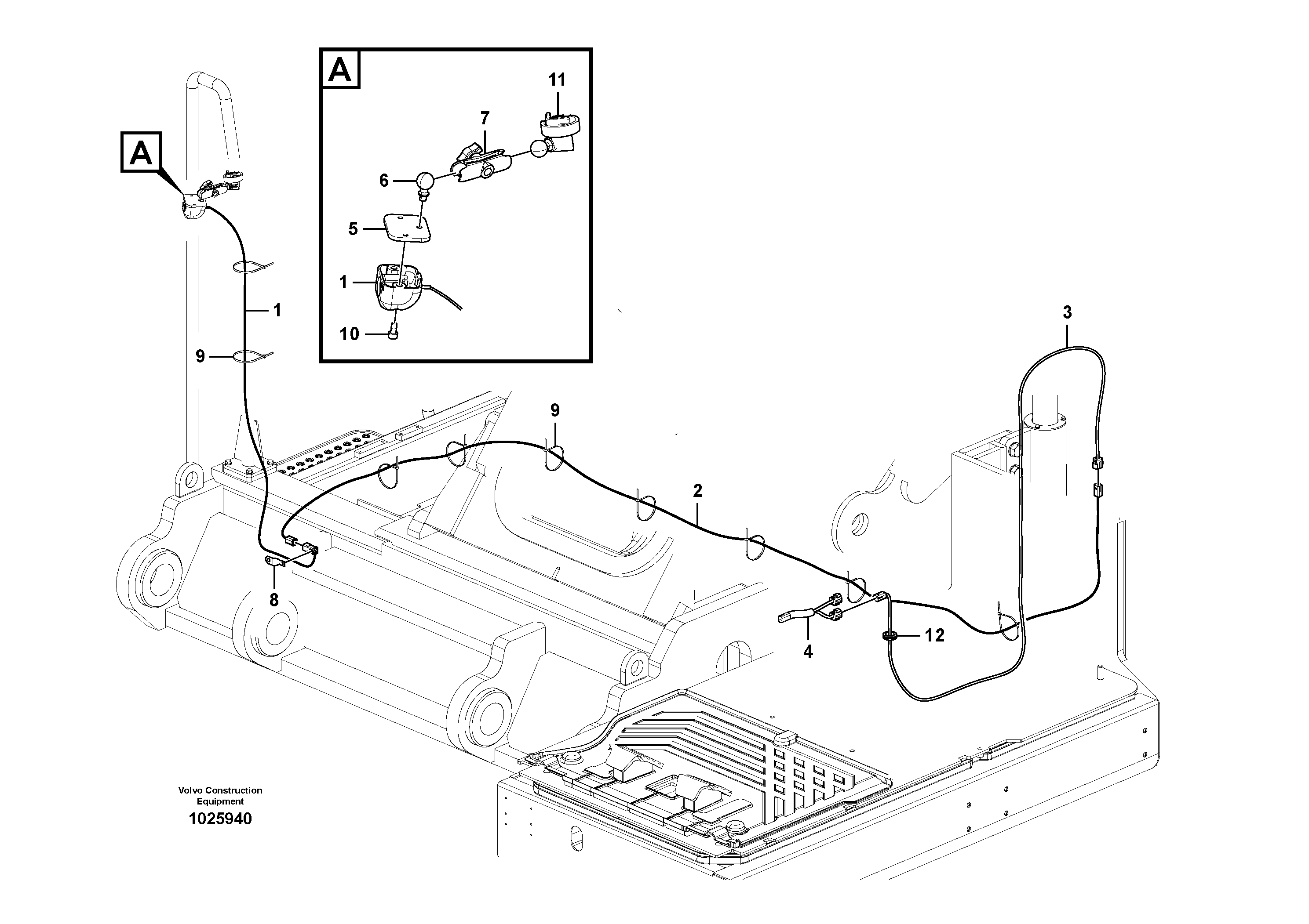 Схема запчастей Volvo PL4608 - 103046 Side view camera 
