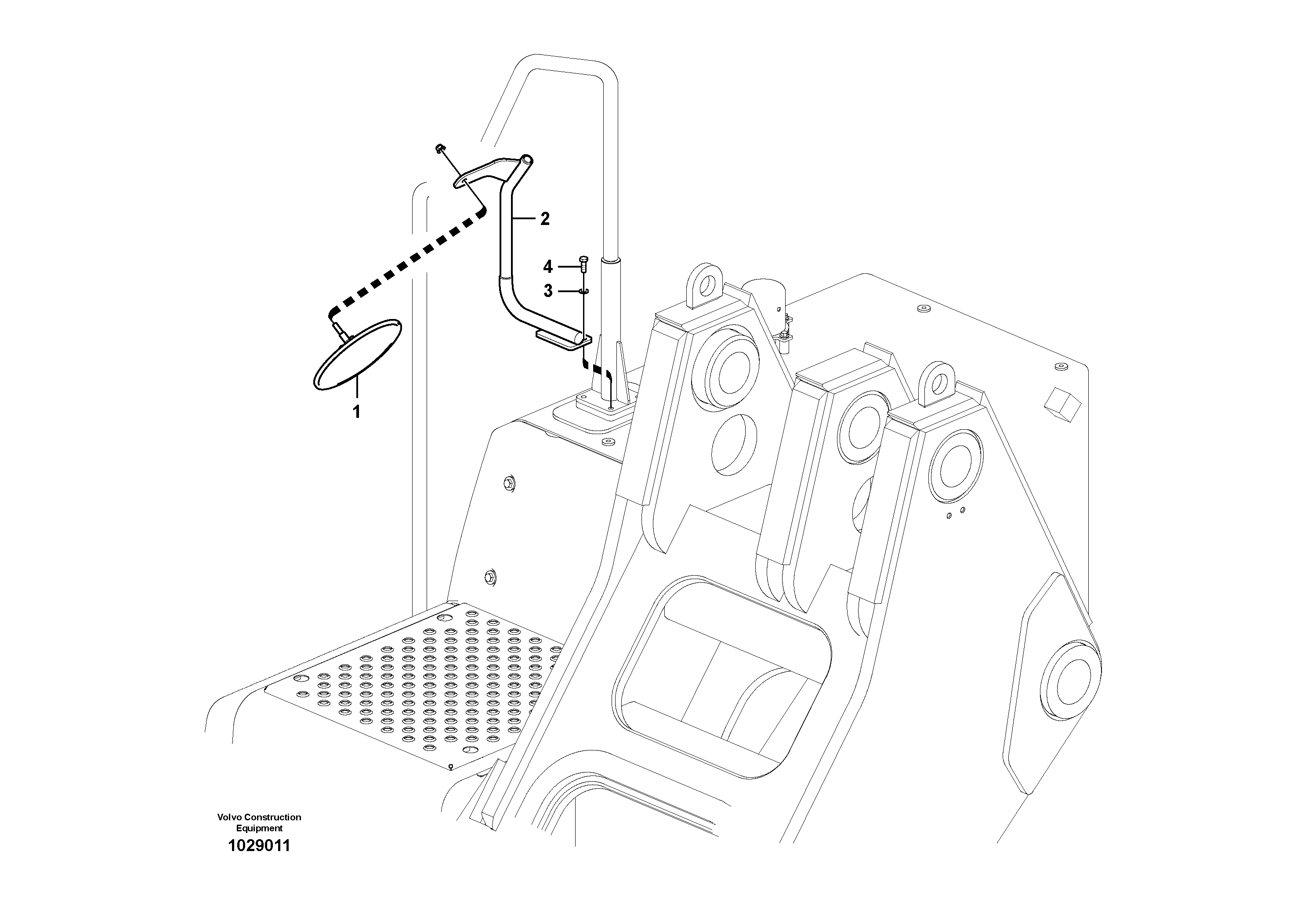 Схема запчастей Volvo PL4608 - 765 Rear view mirror 