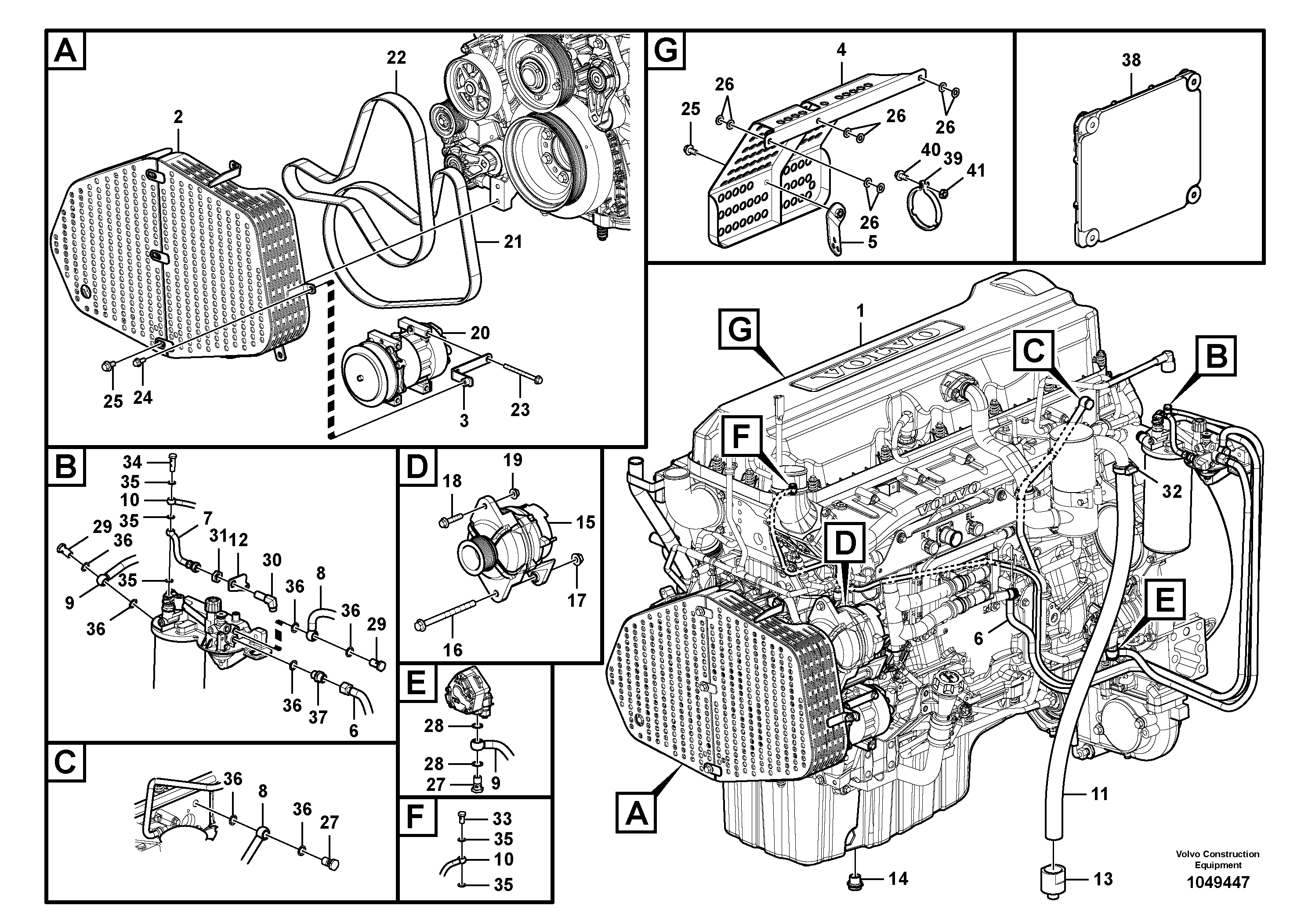Схема запчастей Volvo FB2800C - 99319 Двигатель в сборе 