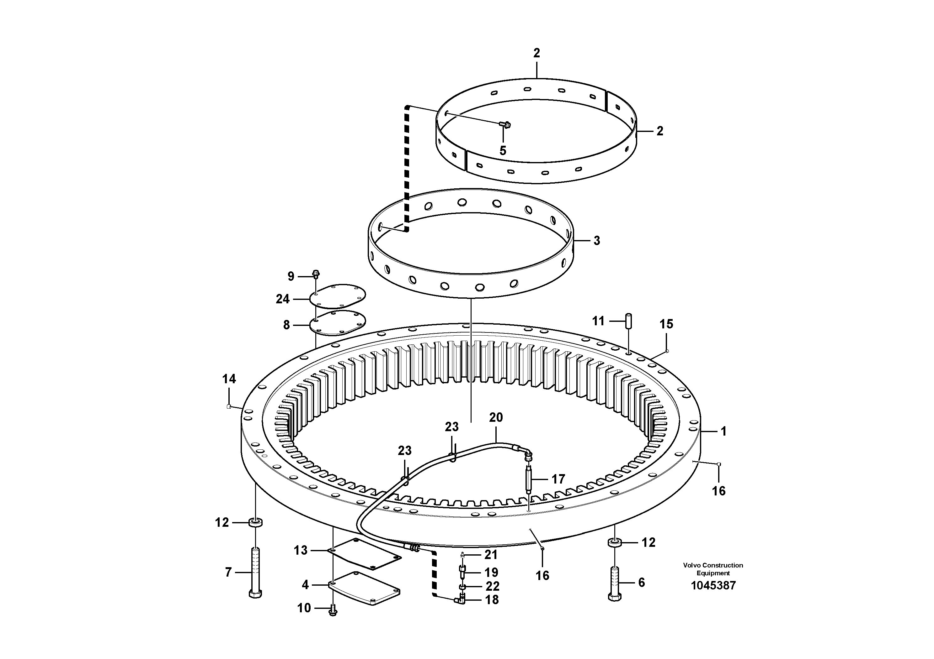 Схема запчастей Volvo FB2800C - 72774 Swing system 