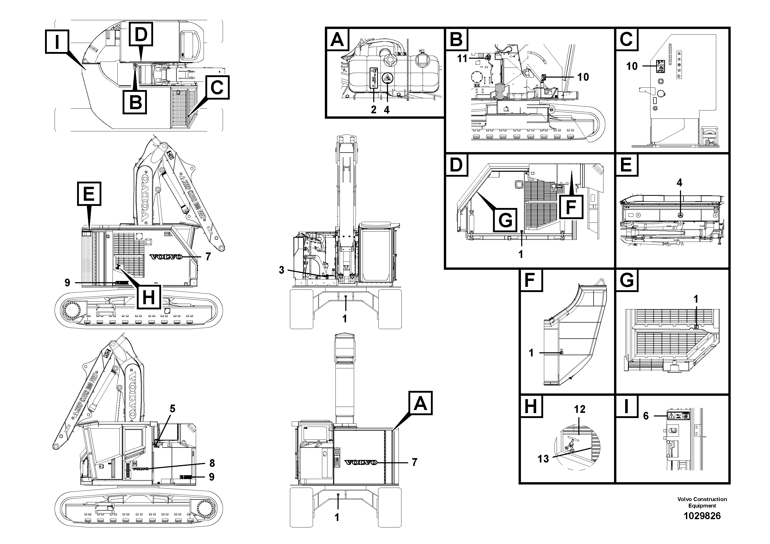 Схема запчастей Volvo FB2800C - 71713 Decals 