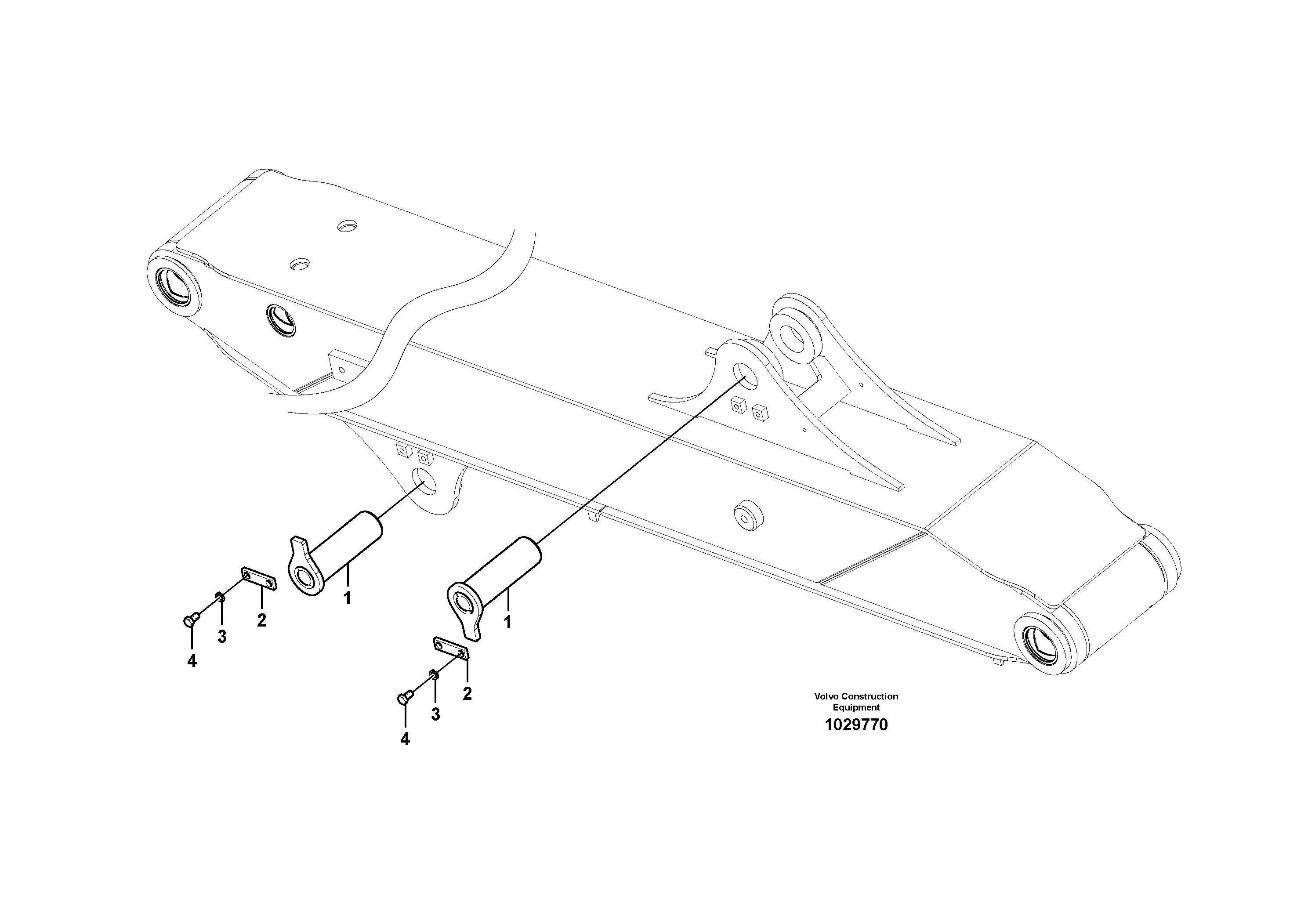 Схема запчастей Volvo FB2800C - 69522 Links to dipper arm 