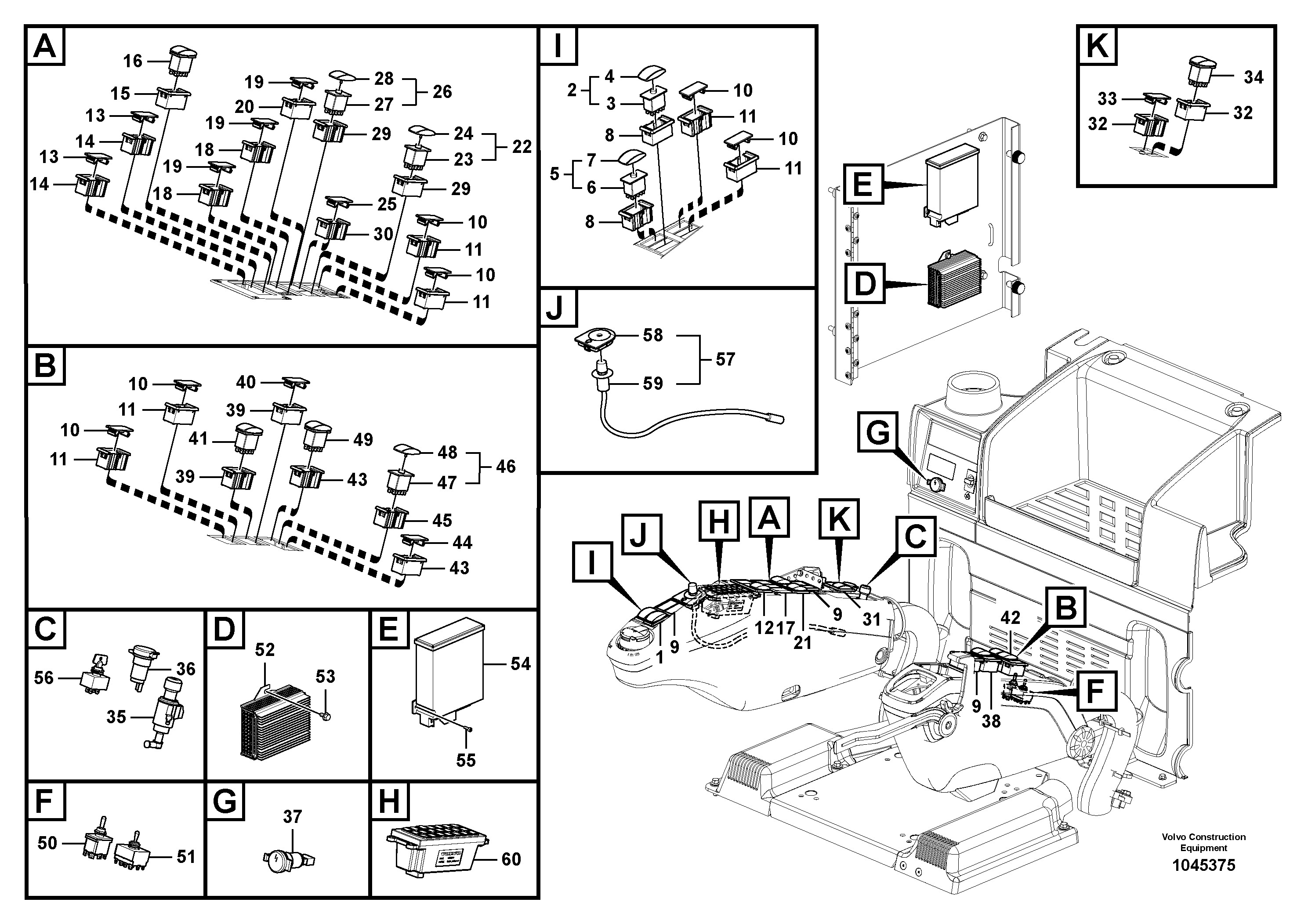 Схема запчастей Volvo FBR2800C - 73920 Переключатель 