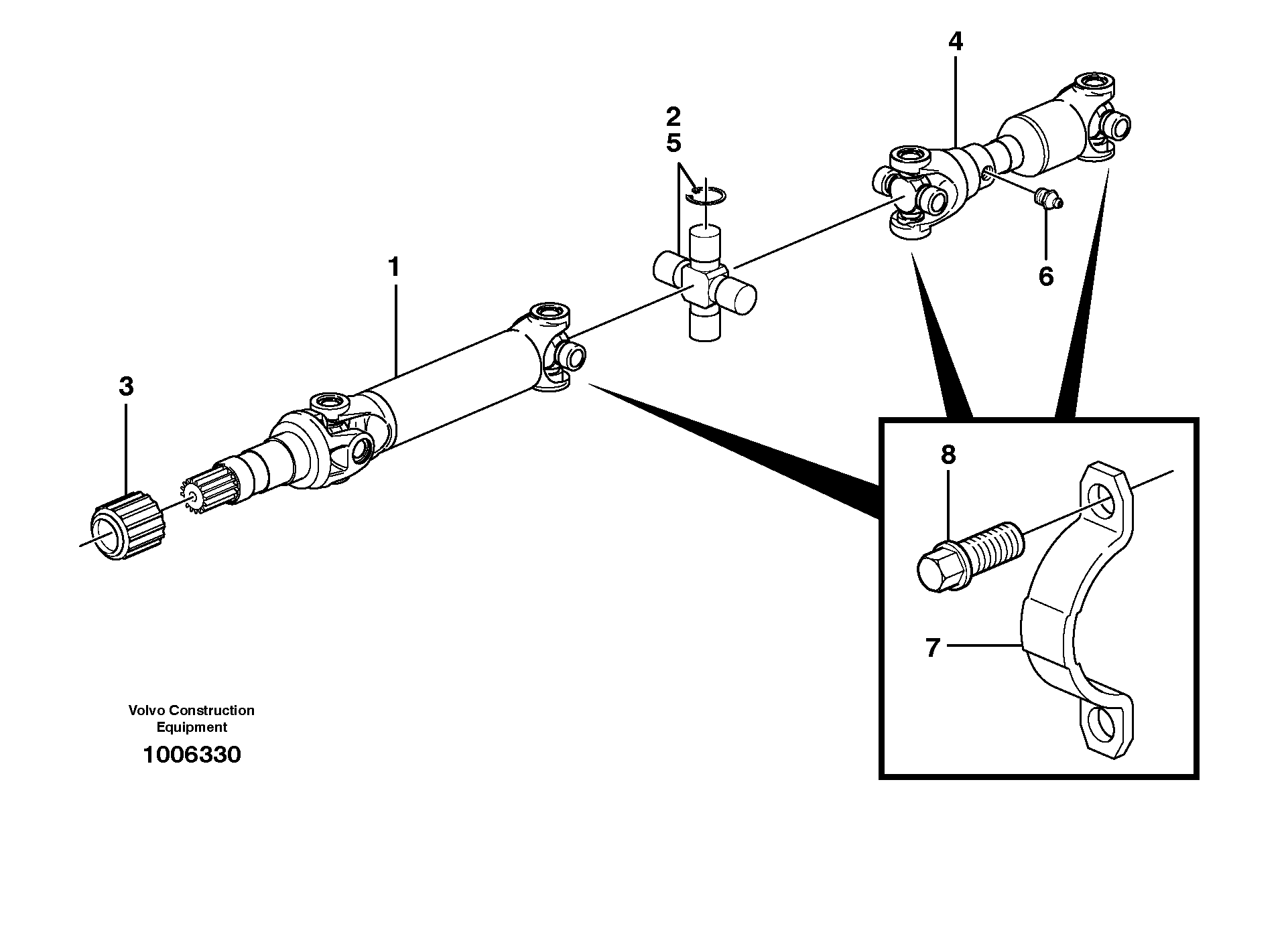 Схема запчастей Volvo BL61 - 13220 Вал карданный BL61