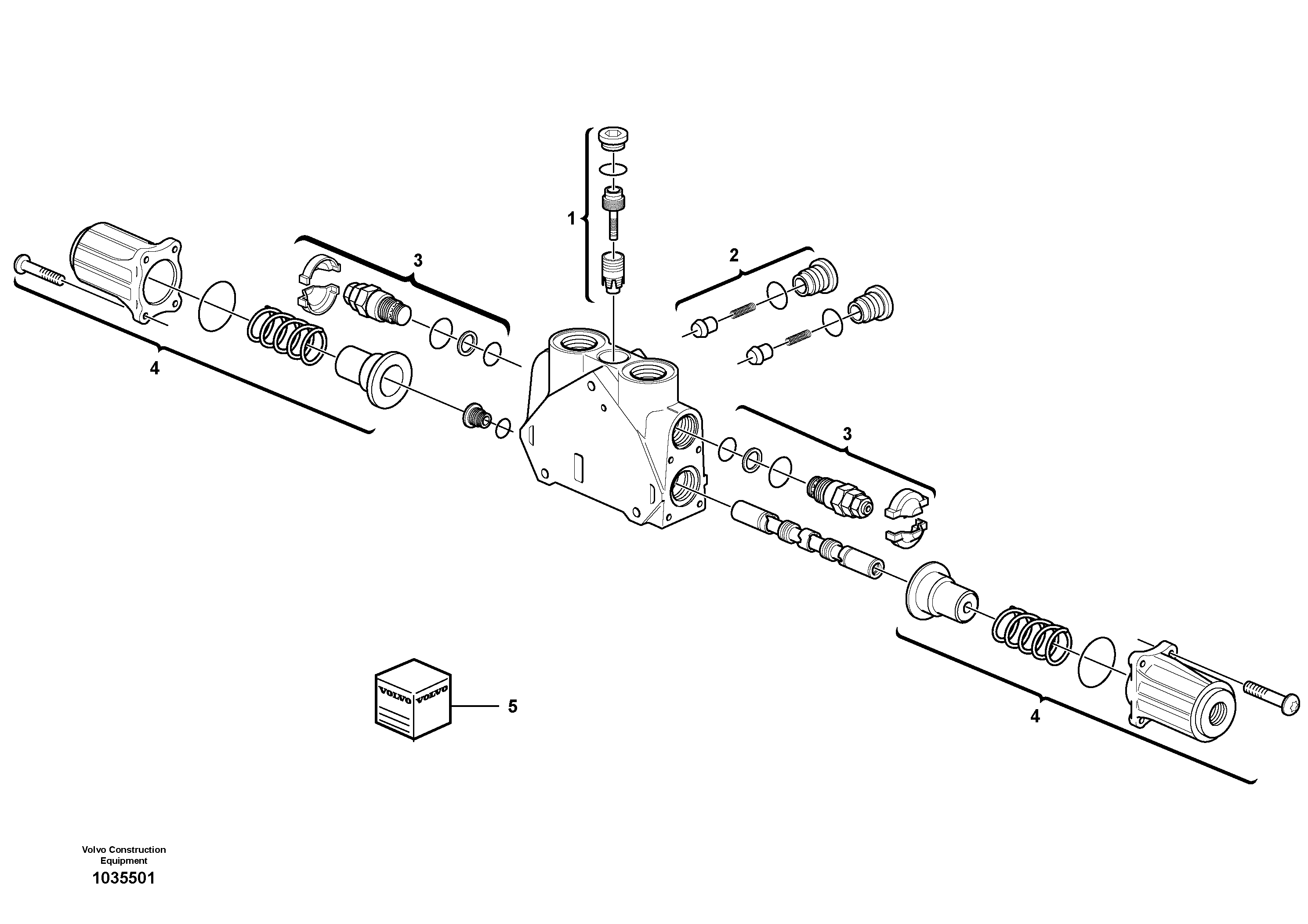Схема запчастей Volvo BL61 - 35221 Valve section BL61PLUS