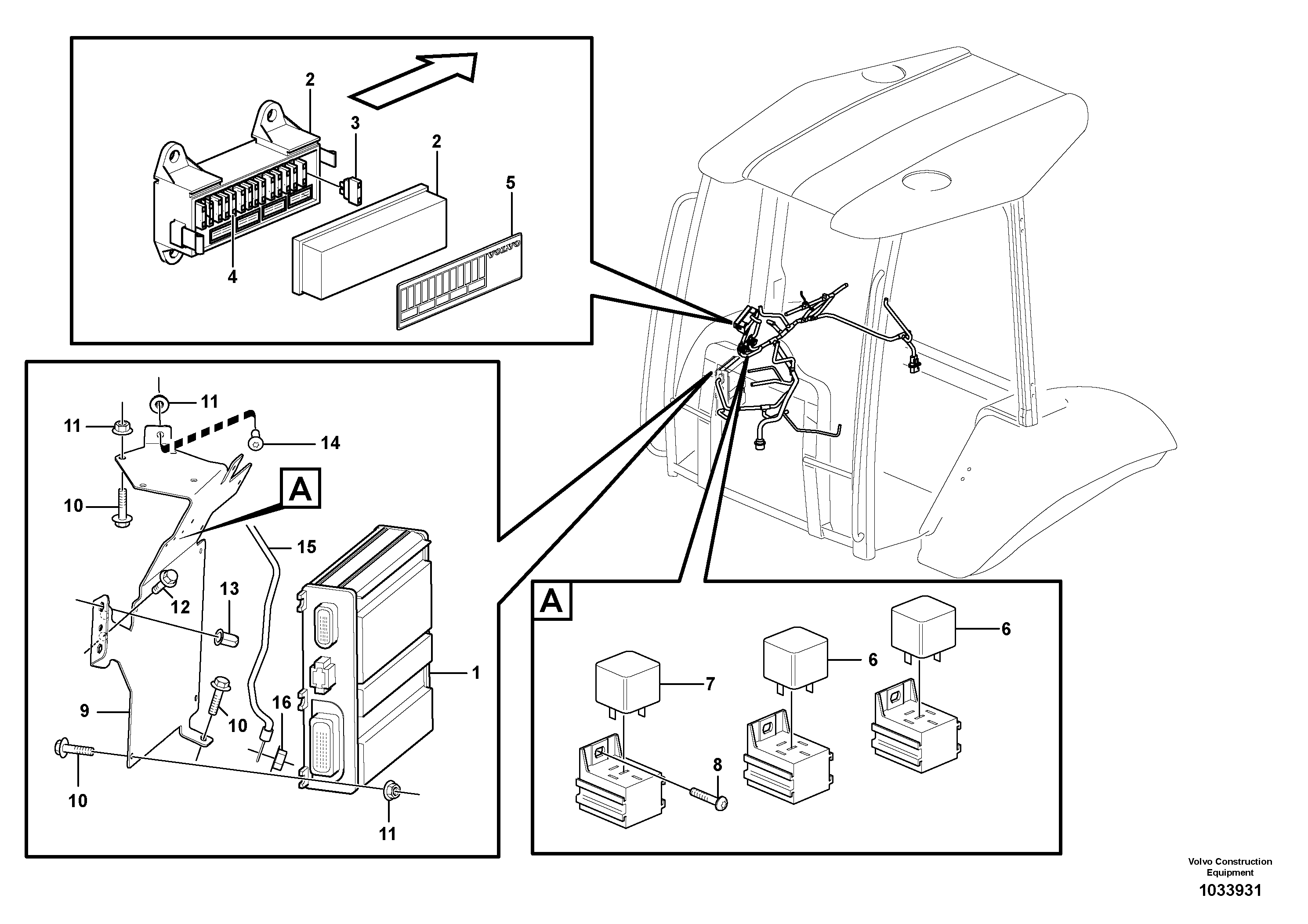 Схема запчастей Volvo BL61 - 82045 Electrical distribut.unit and control unit BL61PLUS S/N 10287 -