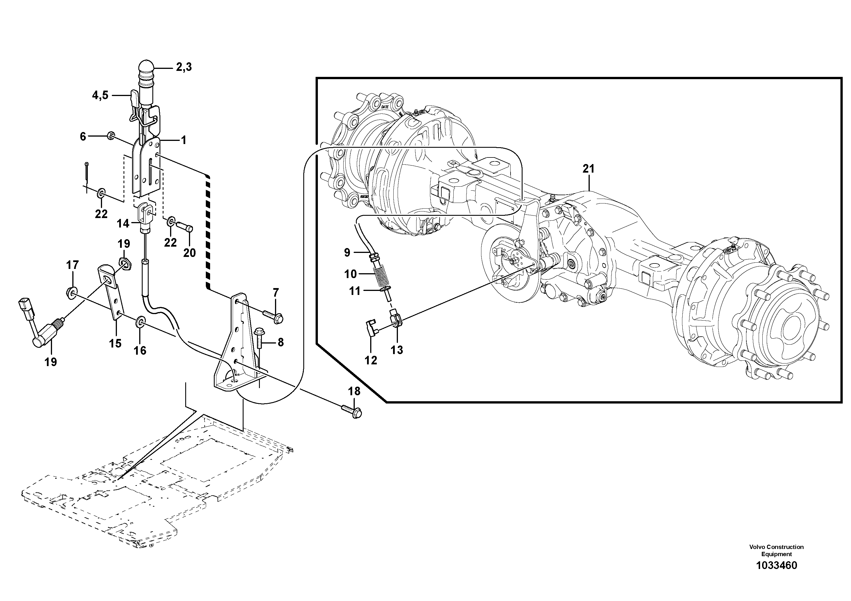 Схема запчастей Volvo BL61 - 46624 Parking brake BL61PLUS S/N 10287 -