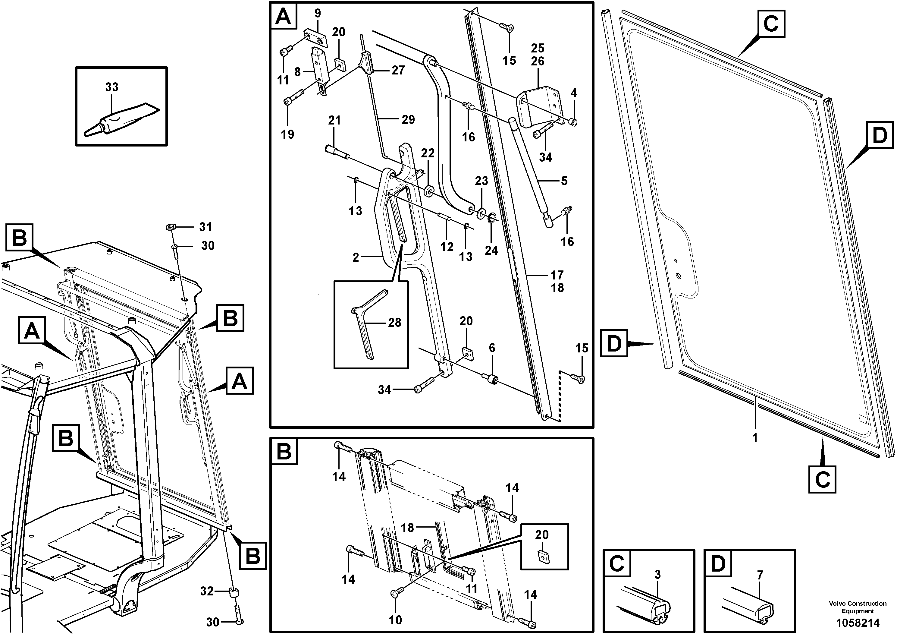 Схема запчастей Volvo BL61 - 102043 Windows BL61PLUS S/N 10287 -