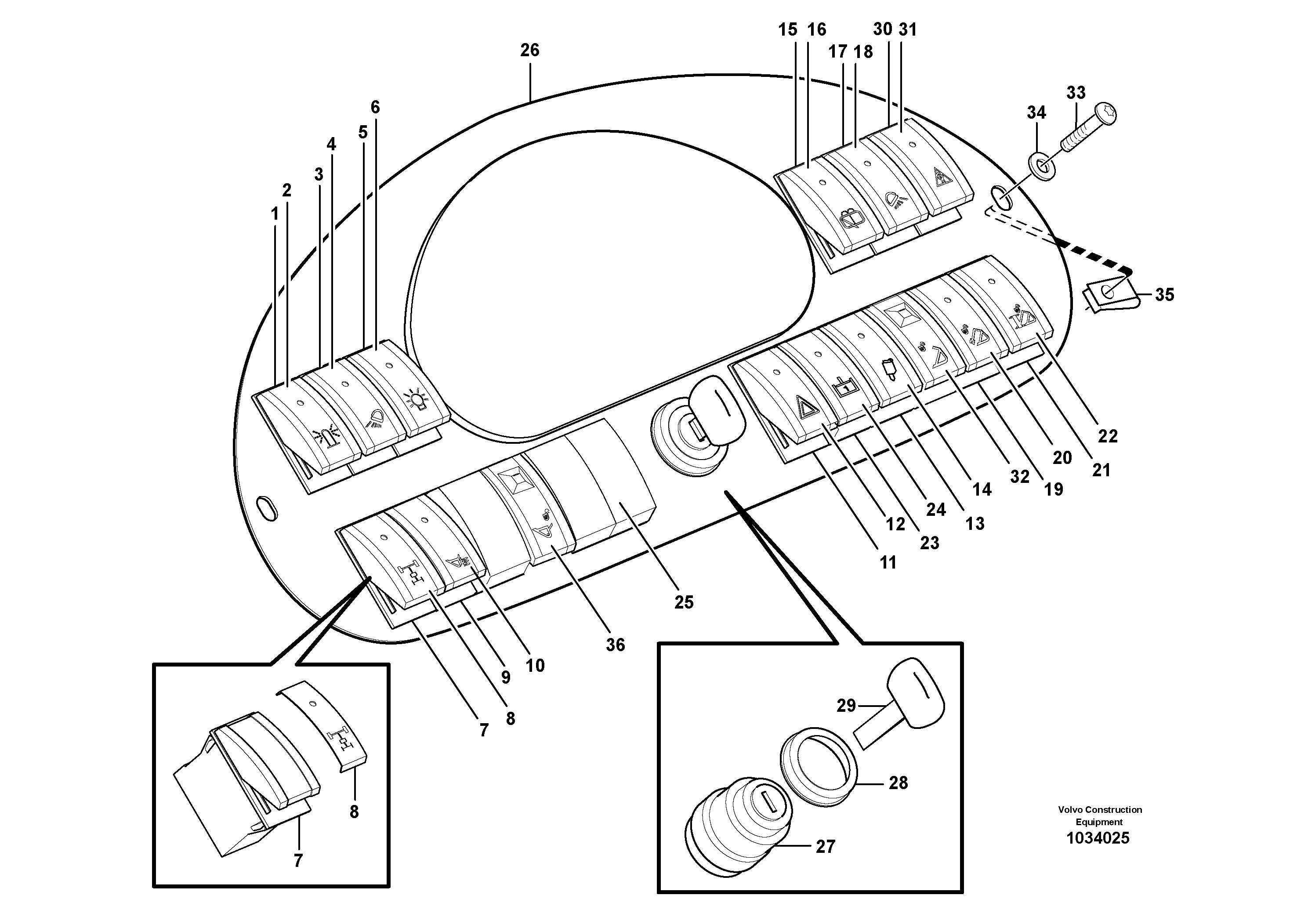 Схема запчастей Volvo BL61 - 39863 Переключатель BL61PLUS