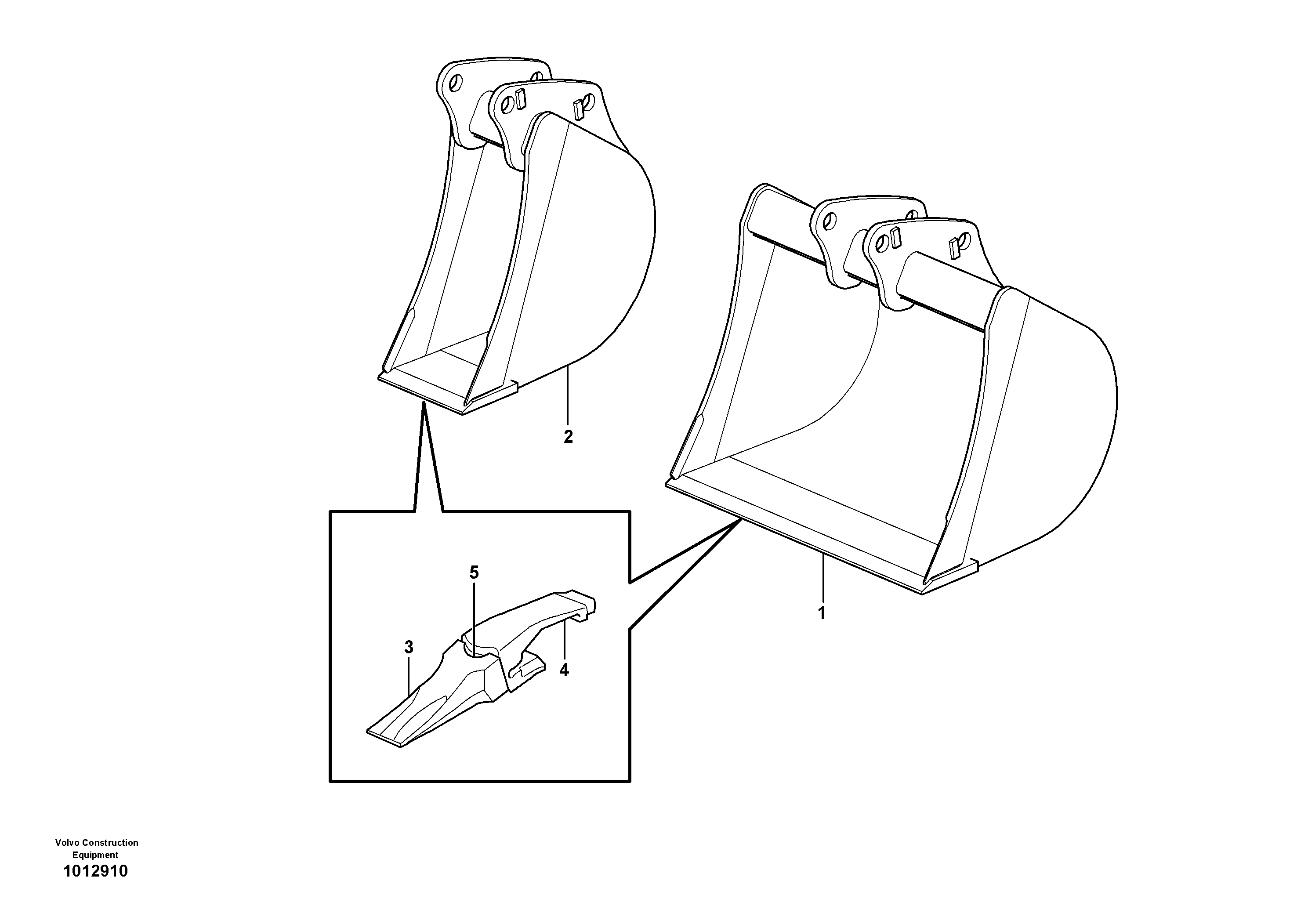 Схема запчастей Volvo BL61 - 12771 Bucket, straight with teeth BL61
