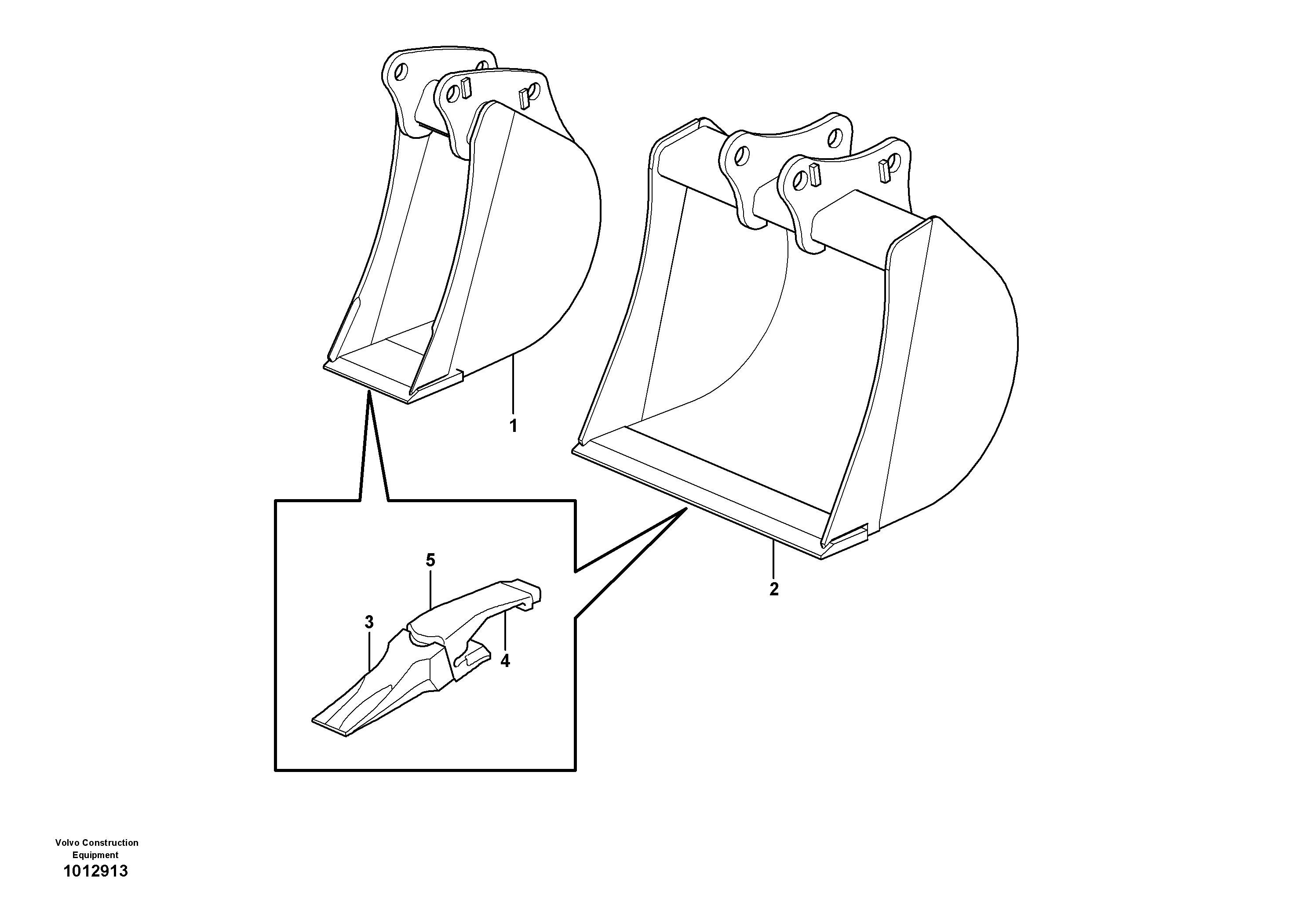 Схема запчастей Volvo BL61 - 12774 Bucket, straight with teeth BL61