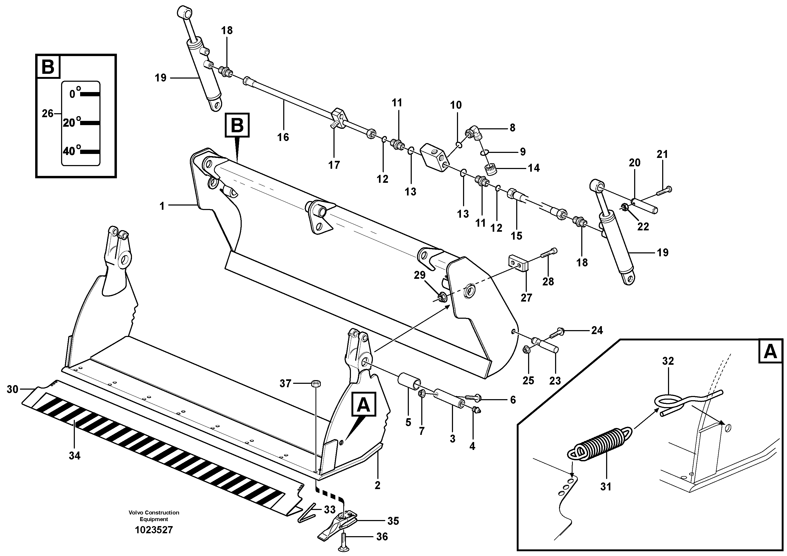 Схема запчастей Volvo BL61 - 94314 Multi-purpose bucket BL61