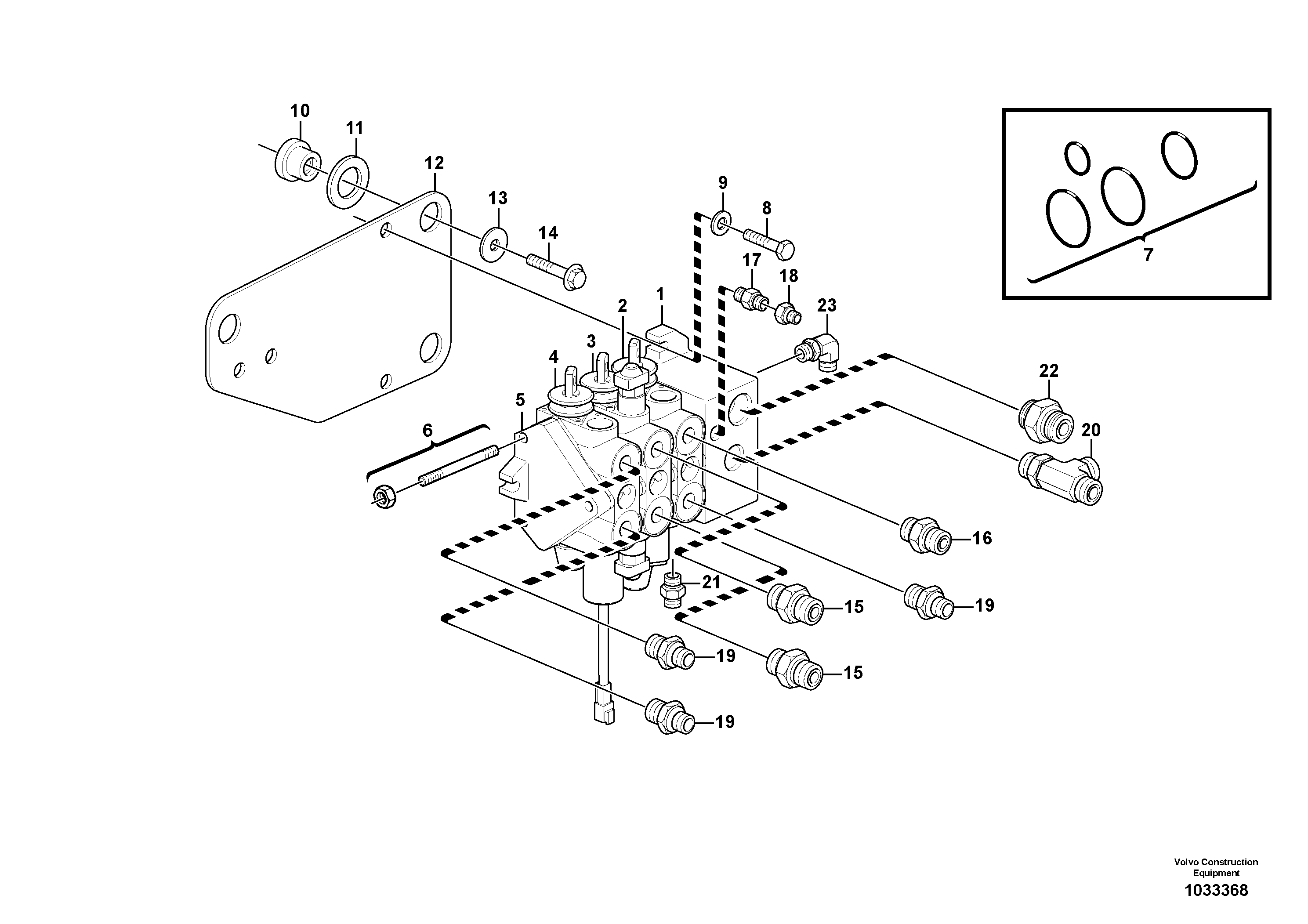 Схема запчастей Volvo BL61 - 105616 Valve body with fitting parts BL61 S/N 11459 -