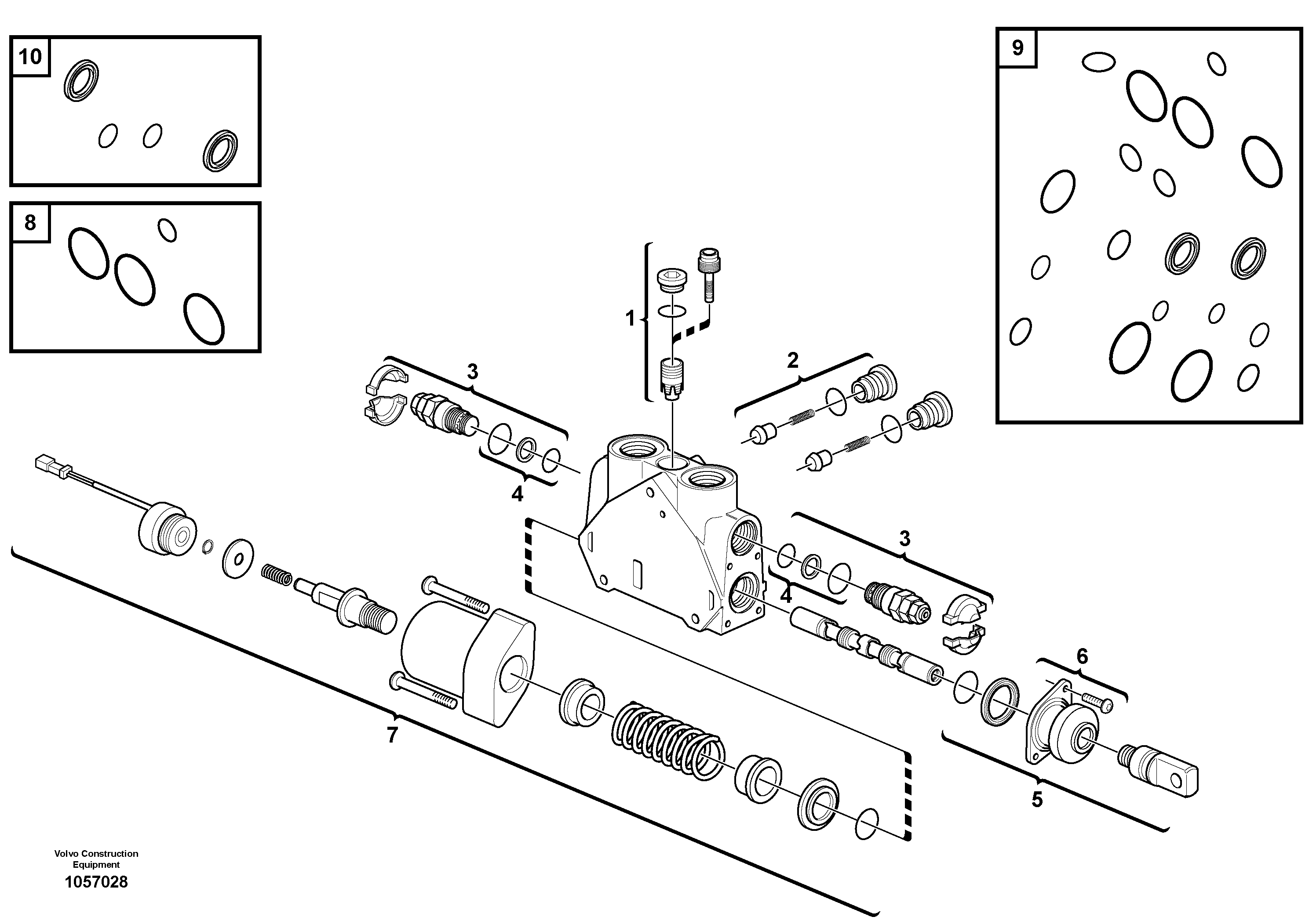 Схема запчастей Volvo BL61 - 106887 Valve section BL61 S/N 11459 -
