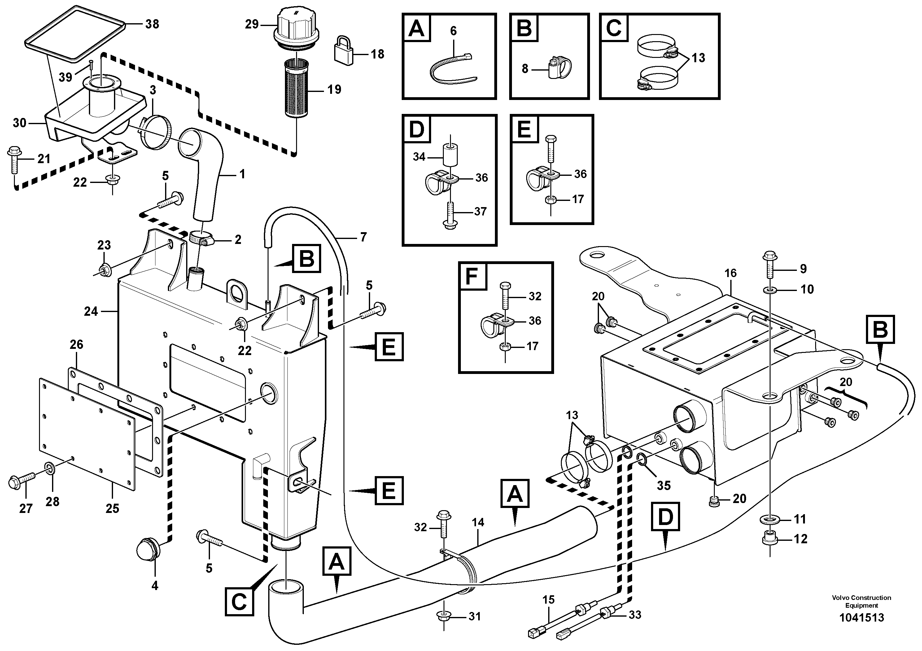 Схема запчастей Volvo BL61 - 83270 Гидробак BL61PLUS S/N 10287 -
