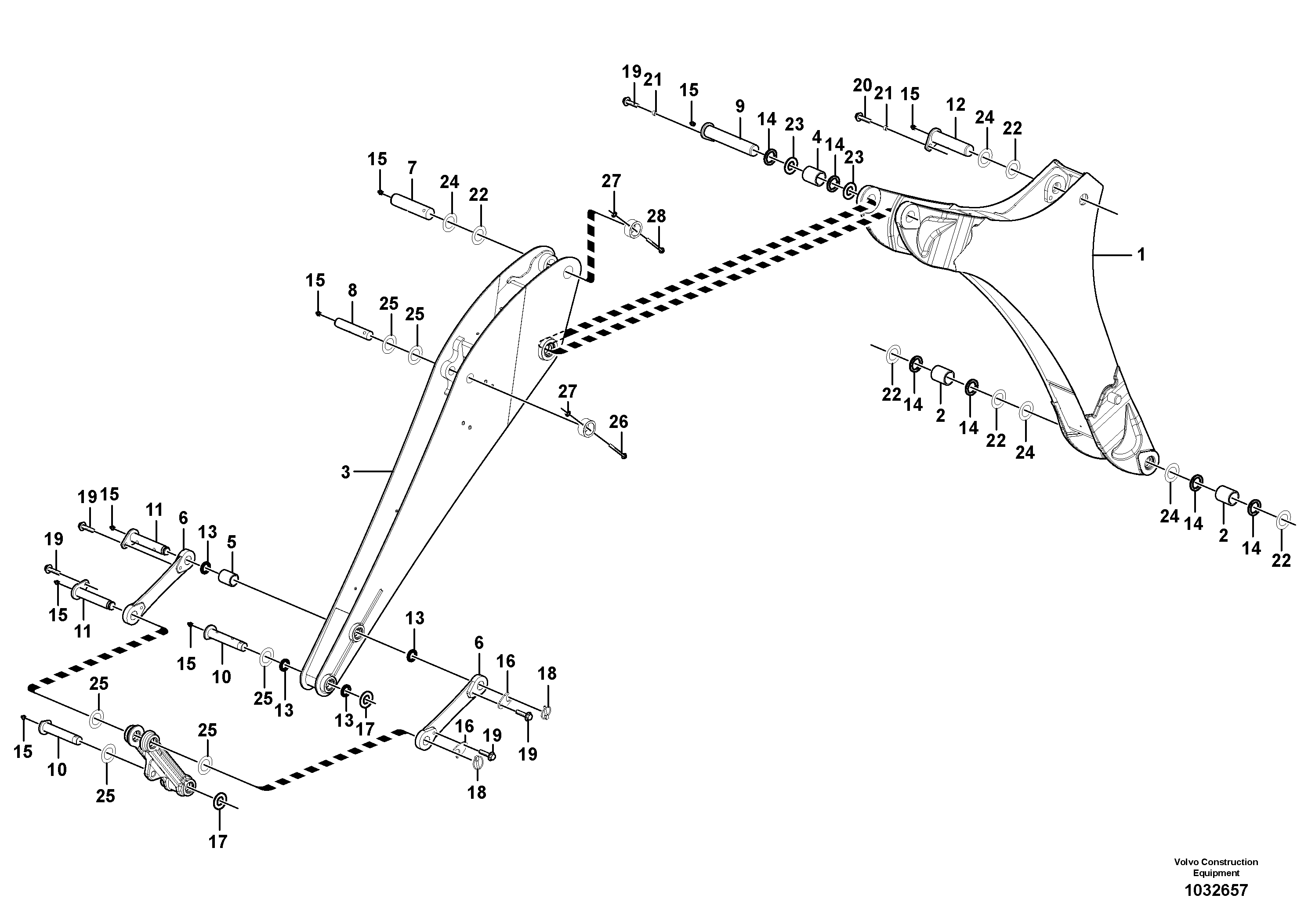 Схема запчастей Volvo BL61 - 18483 Excavator arm BL61