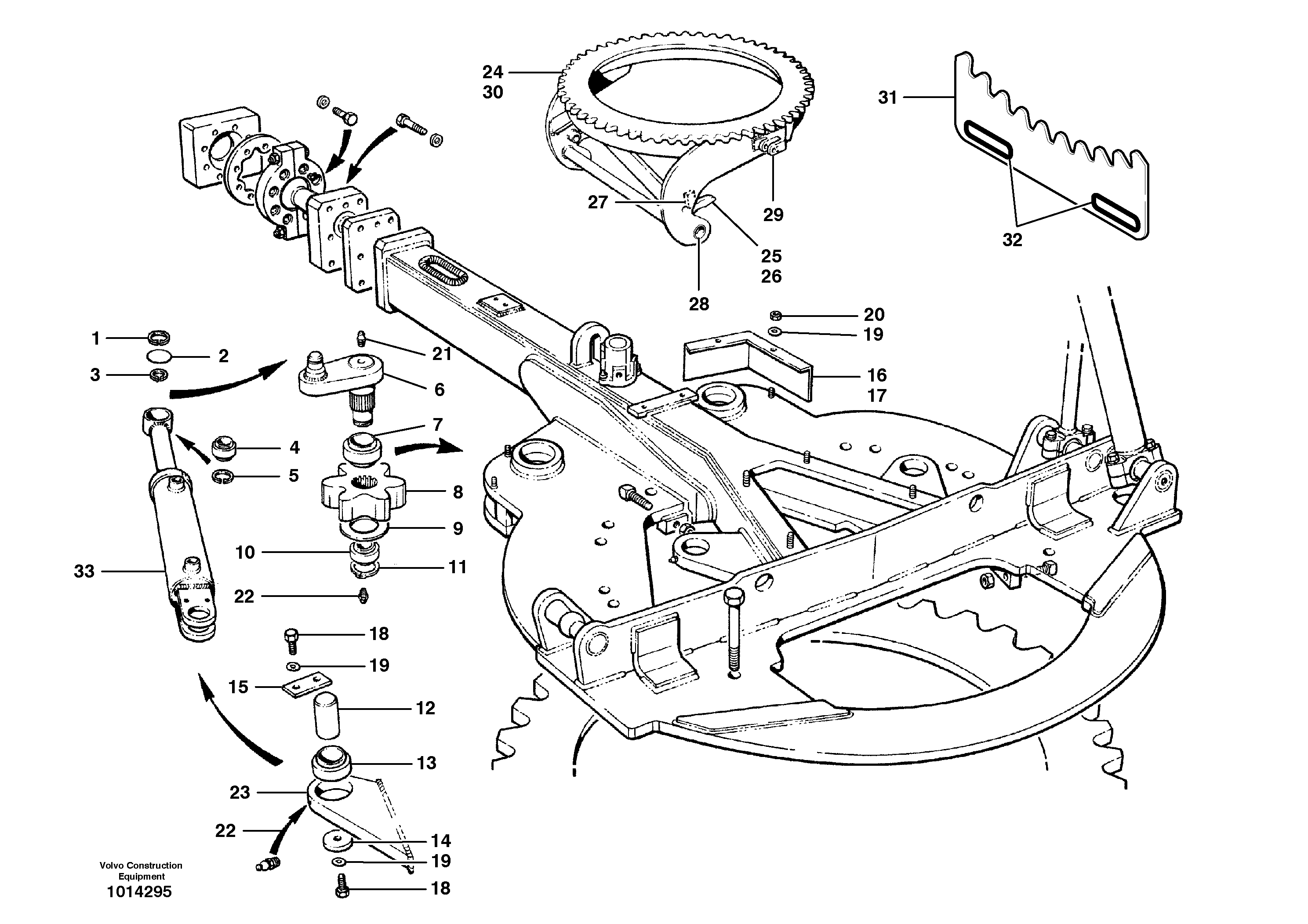 Схема запчастей Volvo G900 MODELS S/N 39300 - - 79021 Circle turn - front 