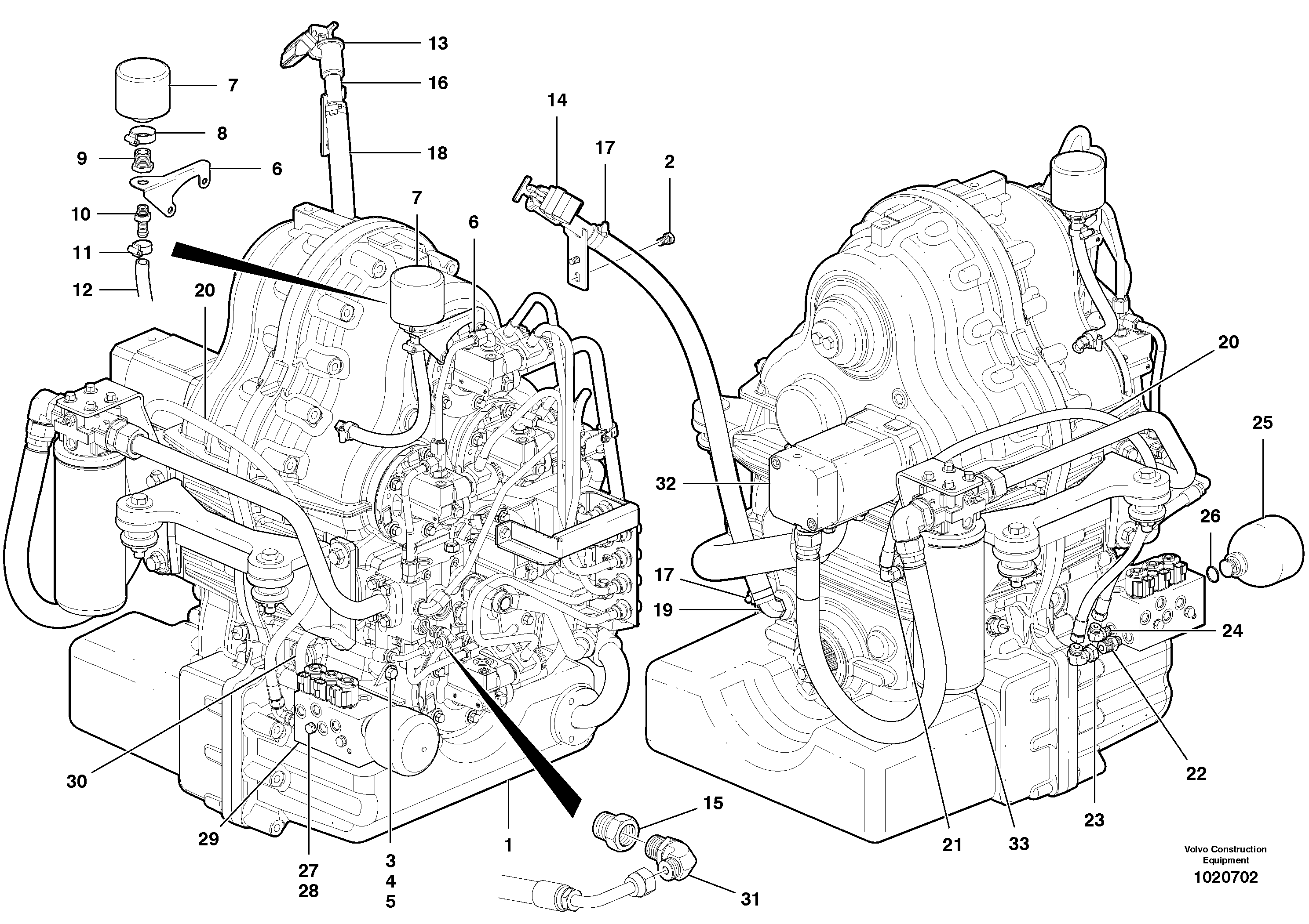 Схема запчастей Volvo G900 MODELS S/N 39300 - - 85864 Коробка передач (КПП, трансмиссия) 