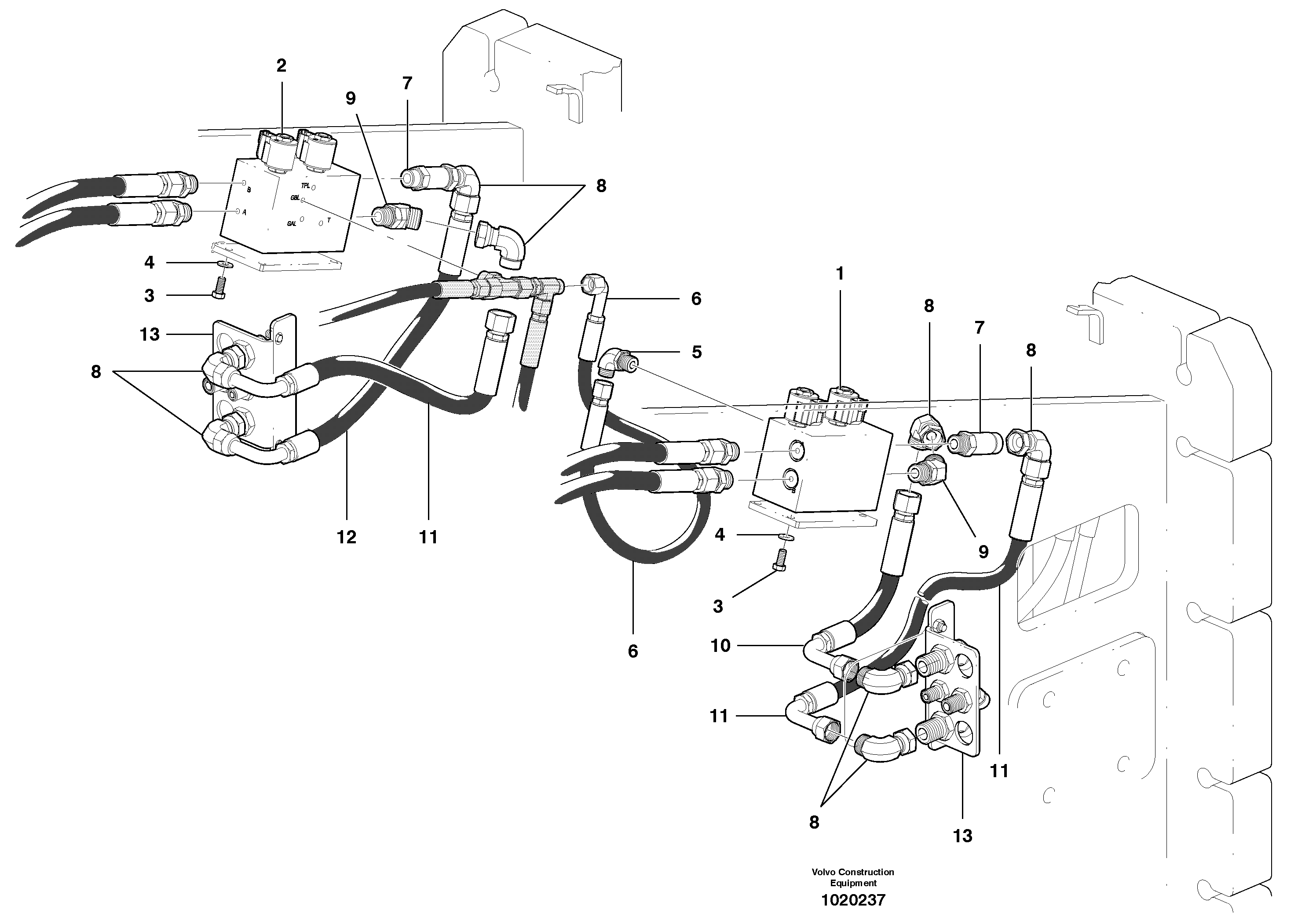 Схема запчастей Volvo G900 MODELS S/N 39300 - - 104315 Bypass Valve Hydraulic Circuit - AWD 