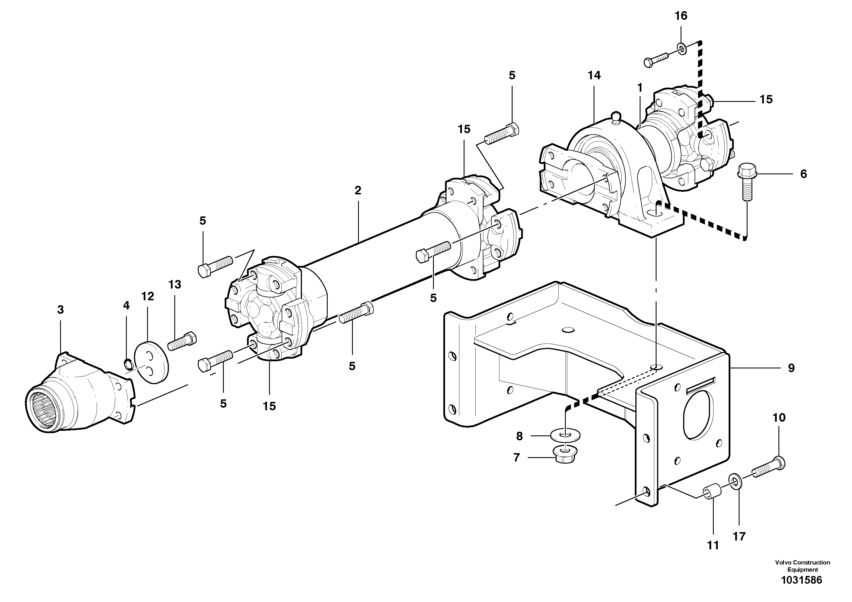 Схема запчастей Volvo G900 MODELS S/N 39300 - - 29567 Lower Drive Shaft - D7 