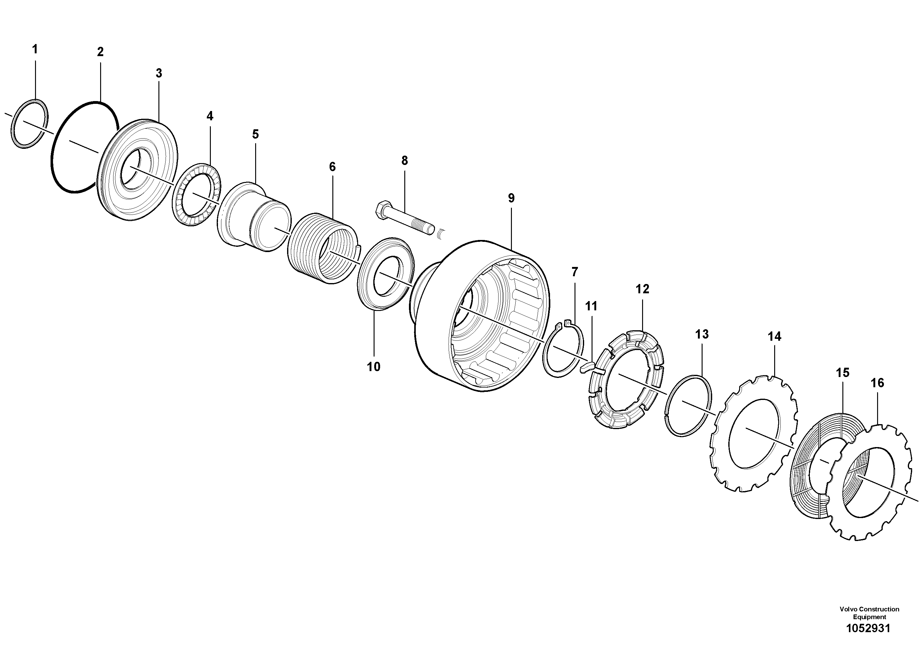 Схема запчастей Volvo G900 MODELS S/N 39300 - - 81674 Differential Lock 