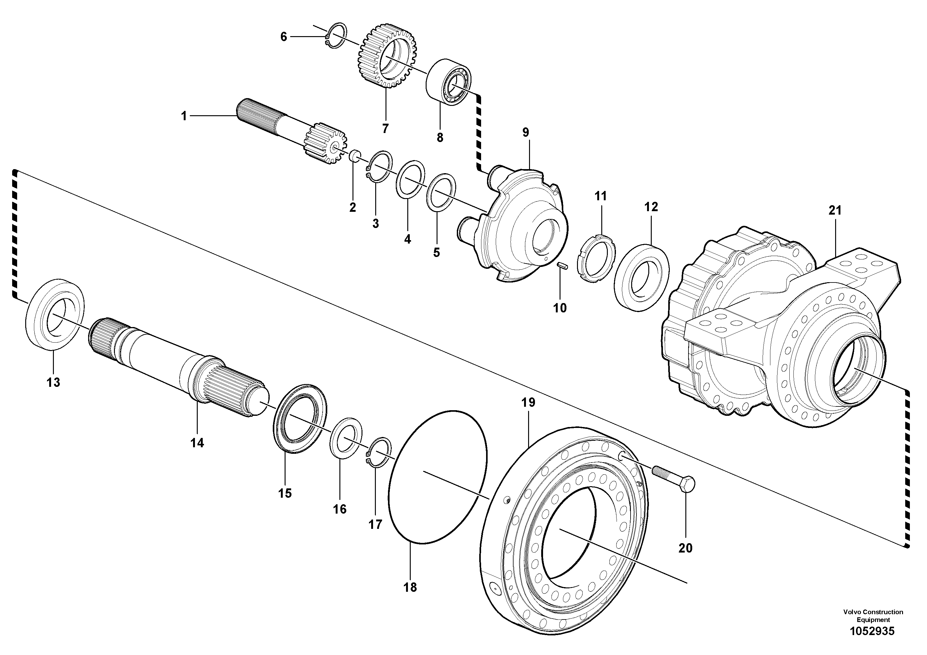 Схема запчастей Volvo G900 MODELS S/N 39300 - - 81737 Planetary Axle 