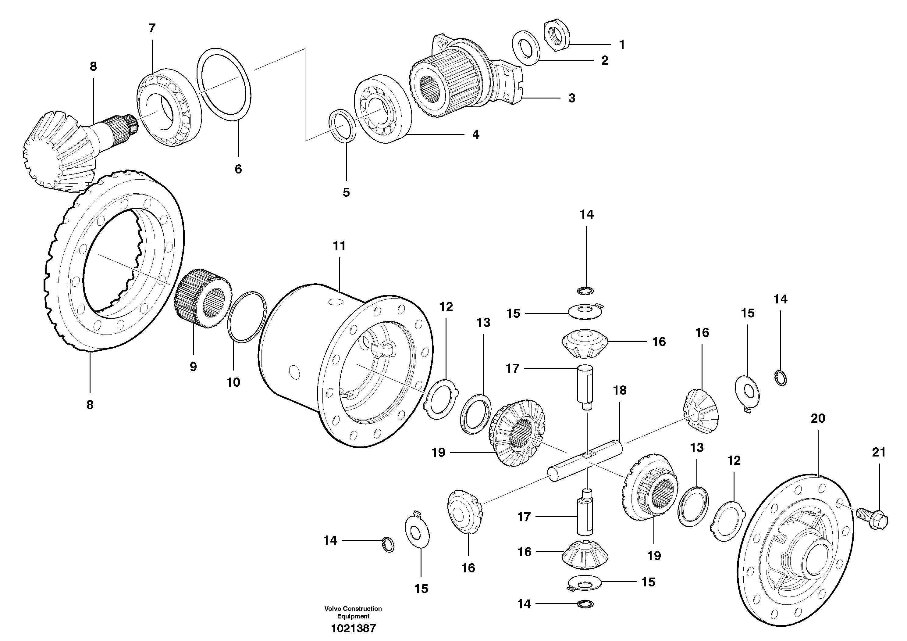 Схема запчастей Volvo G900 MODELS S/N 39300 - - 84280 Главная передача 