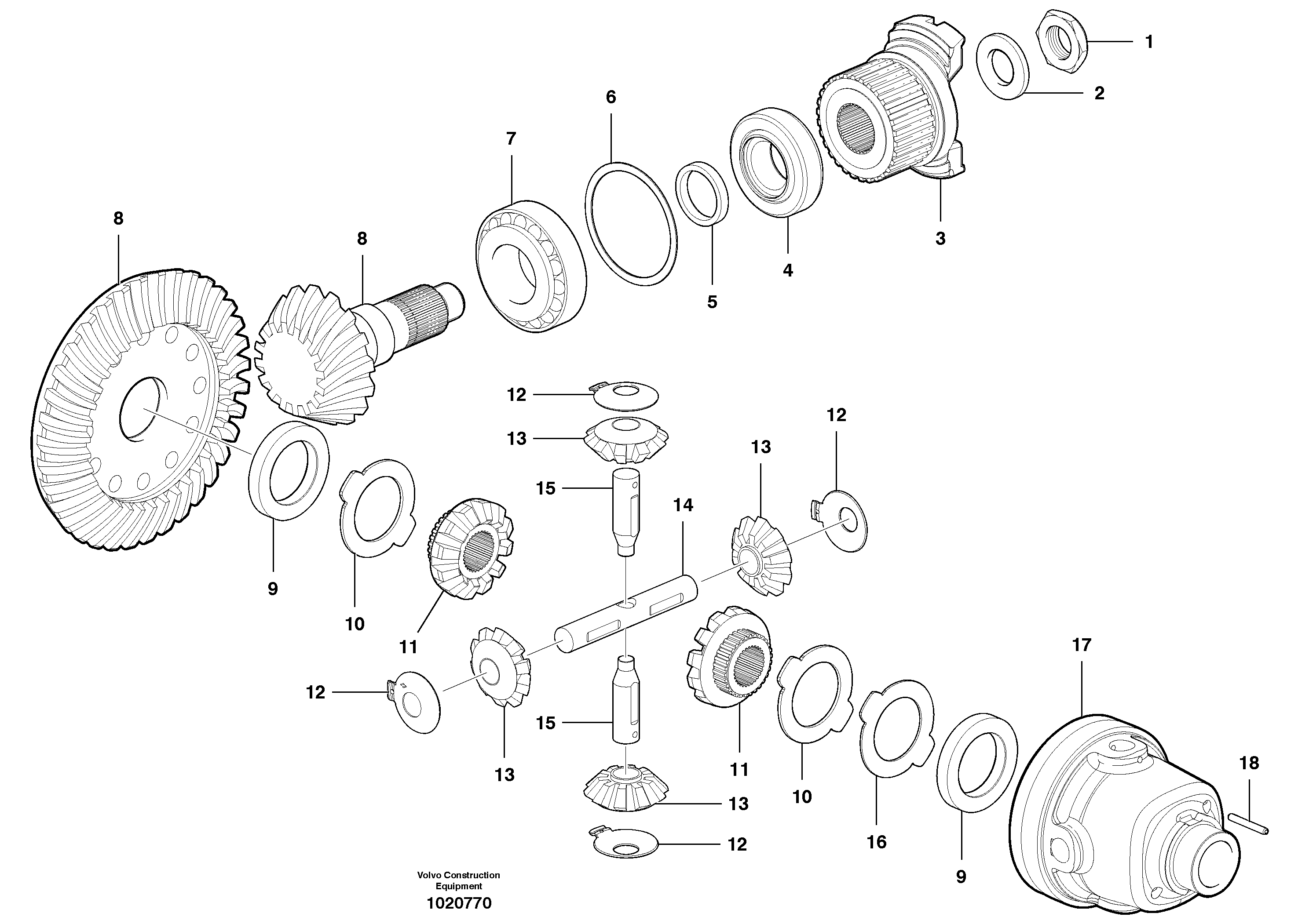 Схема запчастей Volvo G900 MODELS S/N 39300 - - 85662 Главная передача 