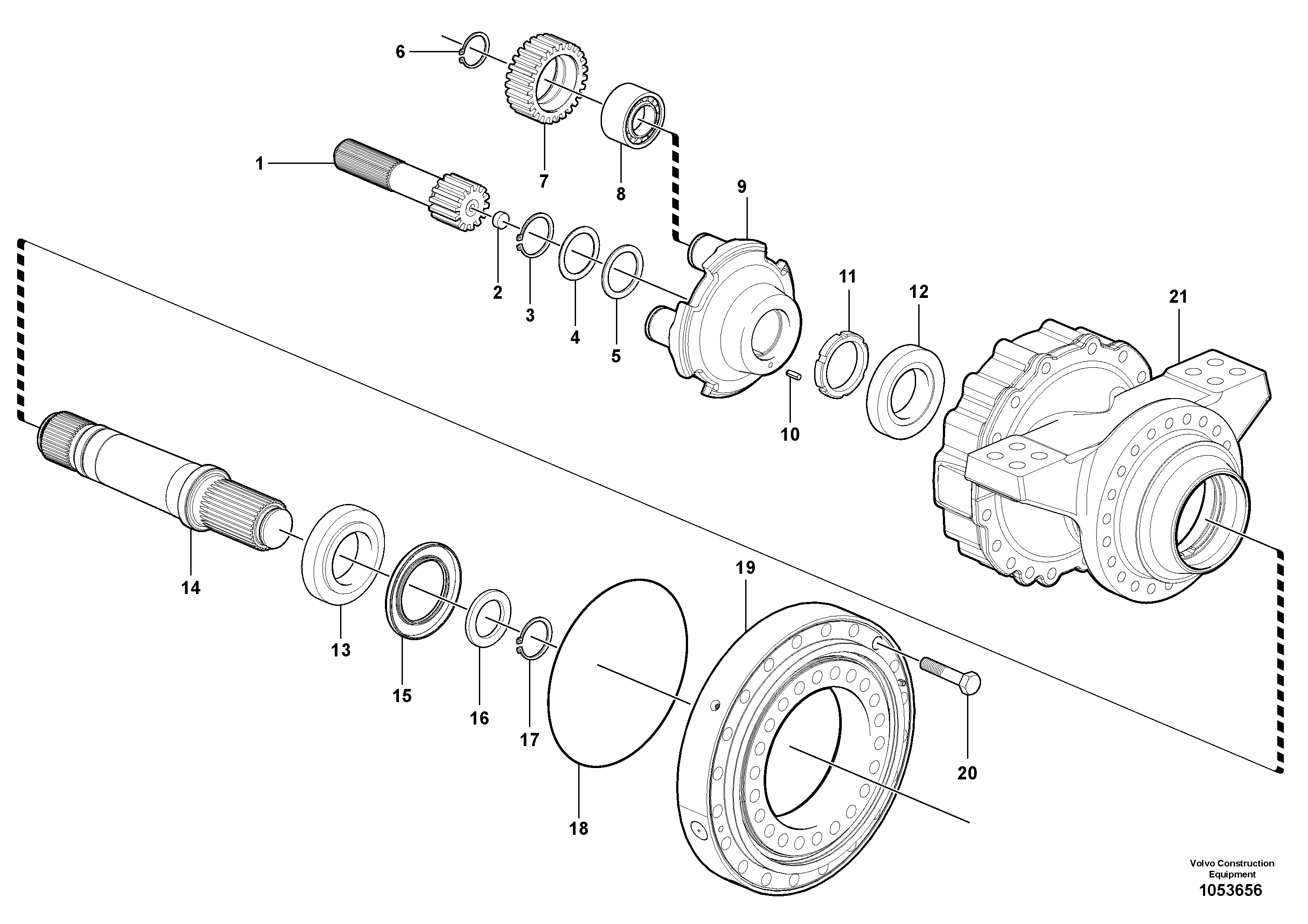 Схема запчастей Volvo G900 MODELS S/N 39300 - - 91089 Planetary Axle 