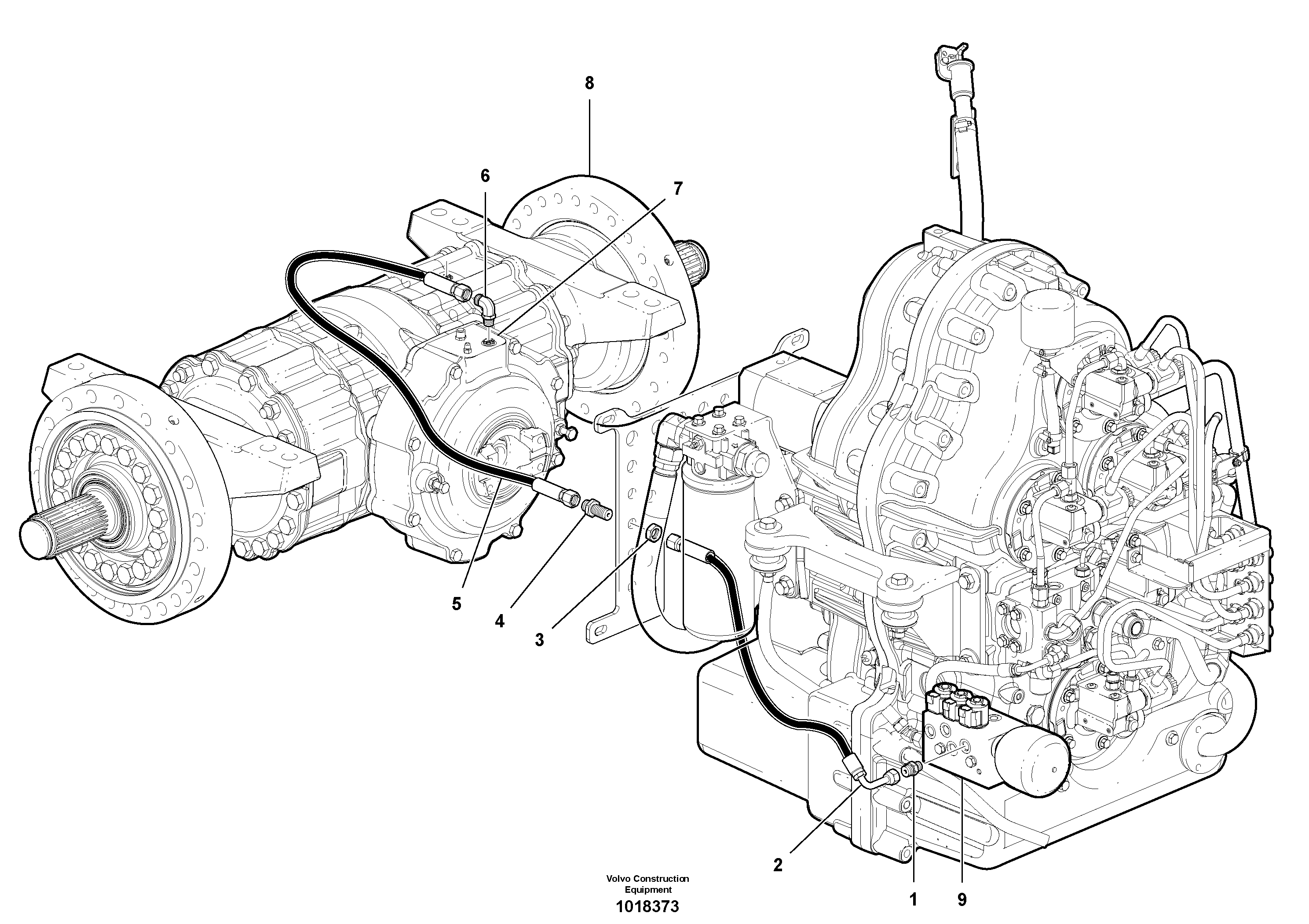 Схема запчастей Volvo G900 MODELS S/N 39300 - - 85194 Parking Brake Circuit 