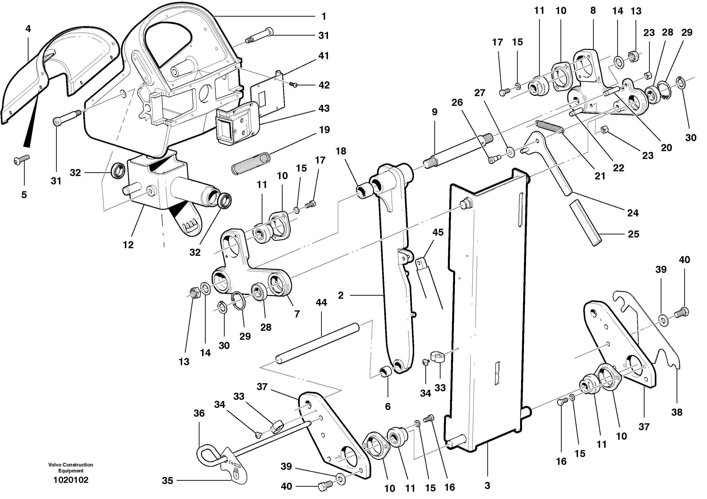 Схема запчастей Volvo G900 MODELS S/N 39300 - - 13021 Control head assembly 