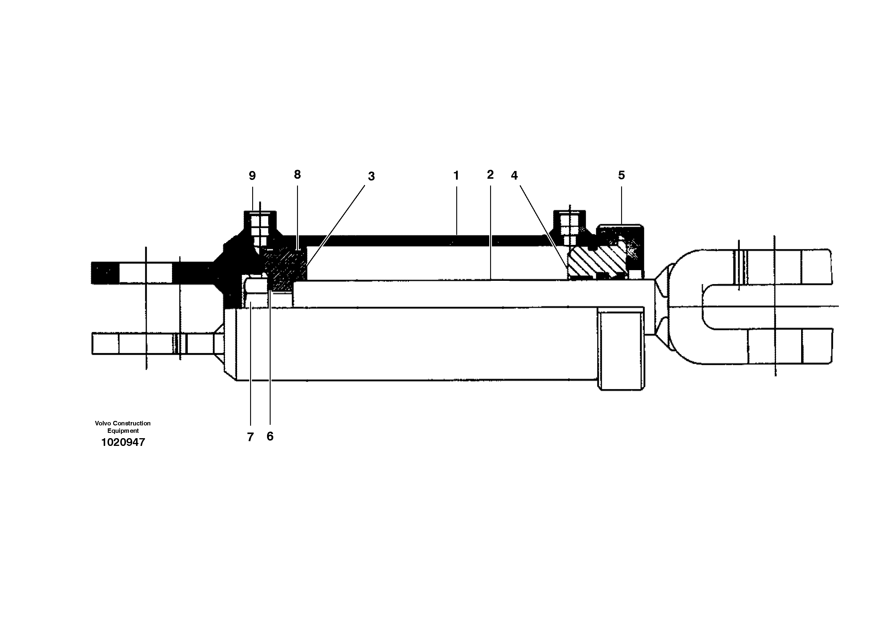 Схема запчастей Volvo G900 MODELS S/N 39300 - - 65373 Articulation cylinders 