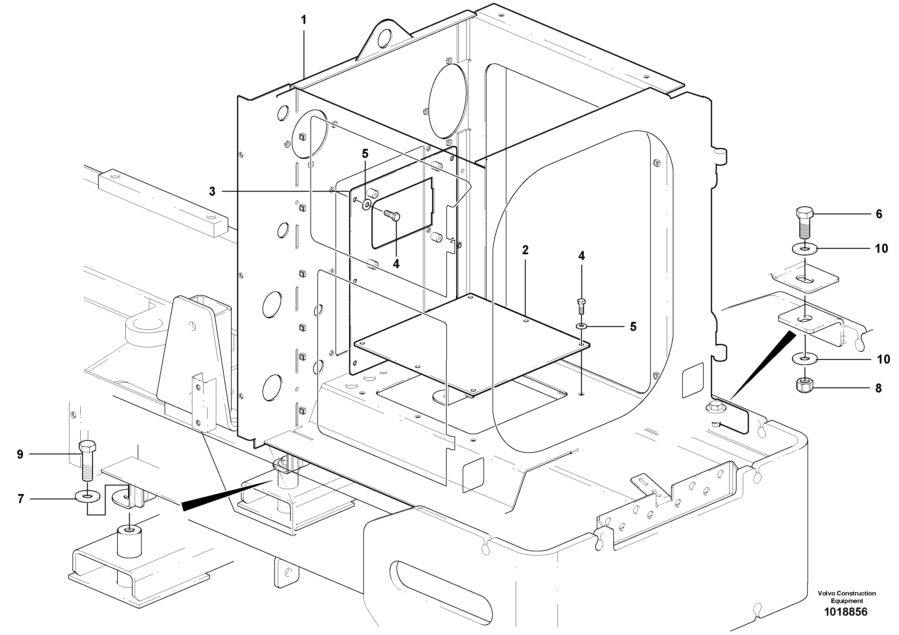 Схема запчастей Volvo G900 MODELS S/N 39300 - - 245 Radiator Housing - D7 