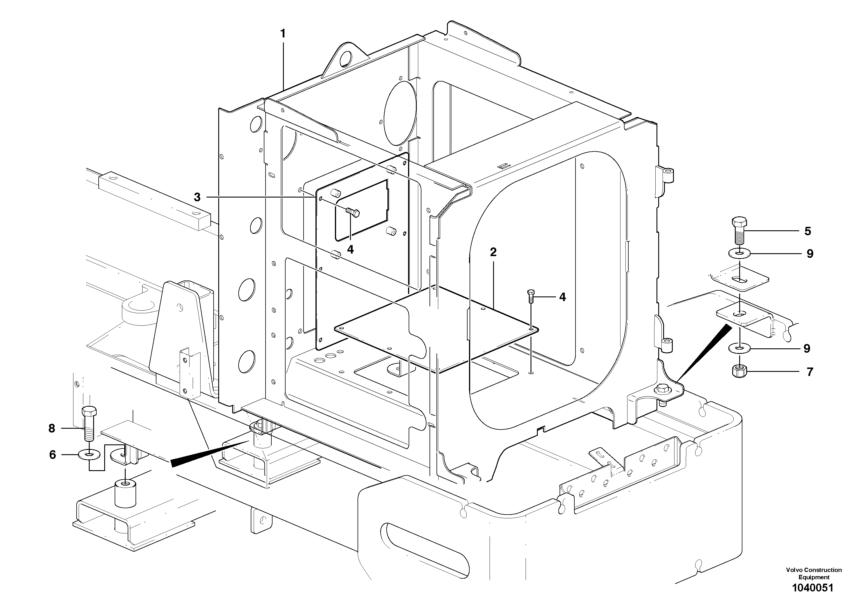 Схема запчастей Volvo G900 MODELS S/N 39300 - - 248 Radiator Housing - D7 