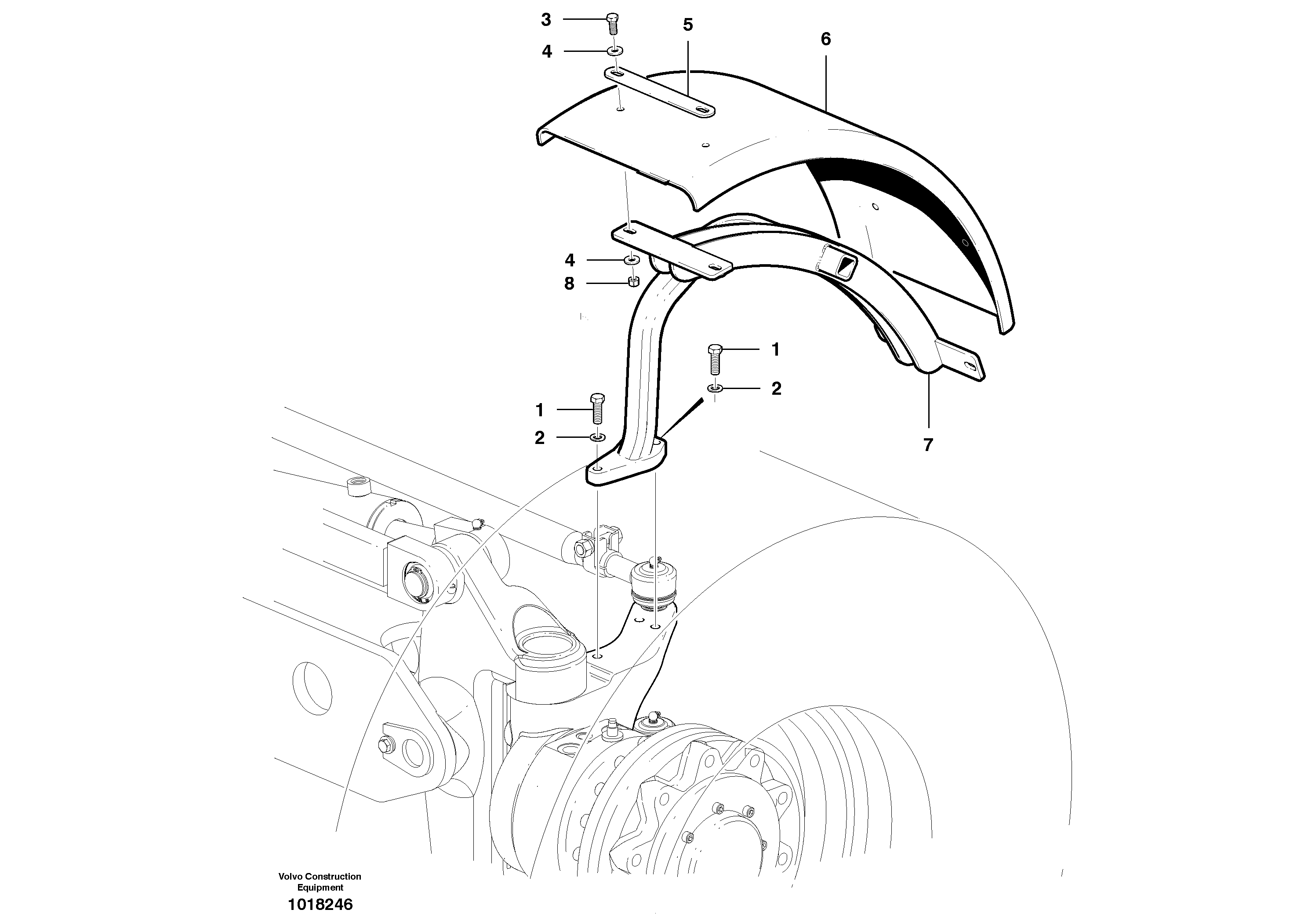 Схема запчастей Volvo G900 MODELS S/N 39300 - - 43746 Front fender 
