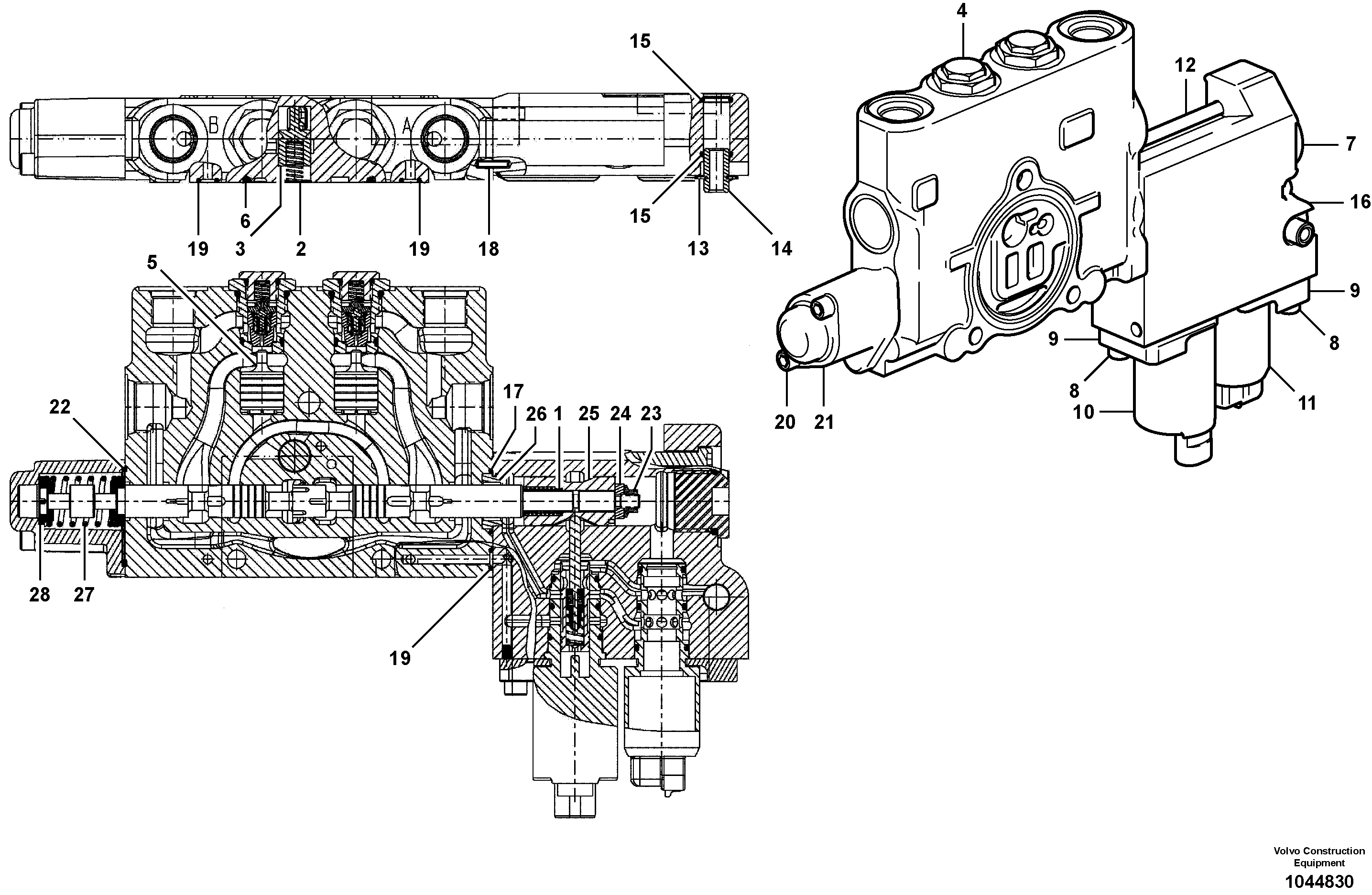 Схема запчастей Volvo G900 MODELS S/N 39300 - - 25281 Клапан регулирующий (распределительный) 