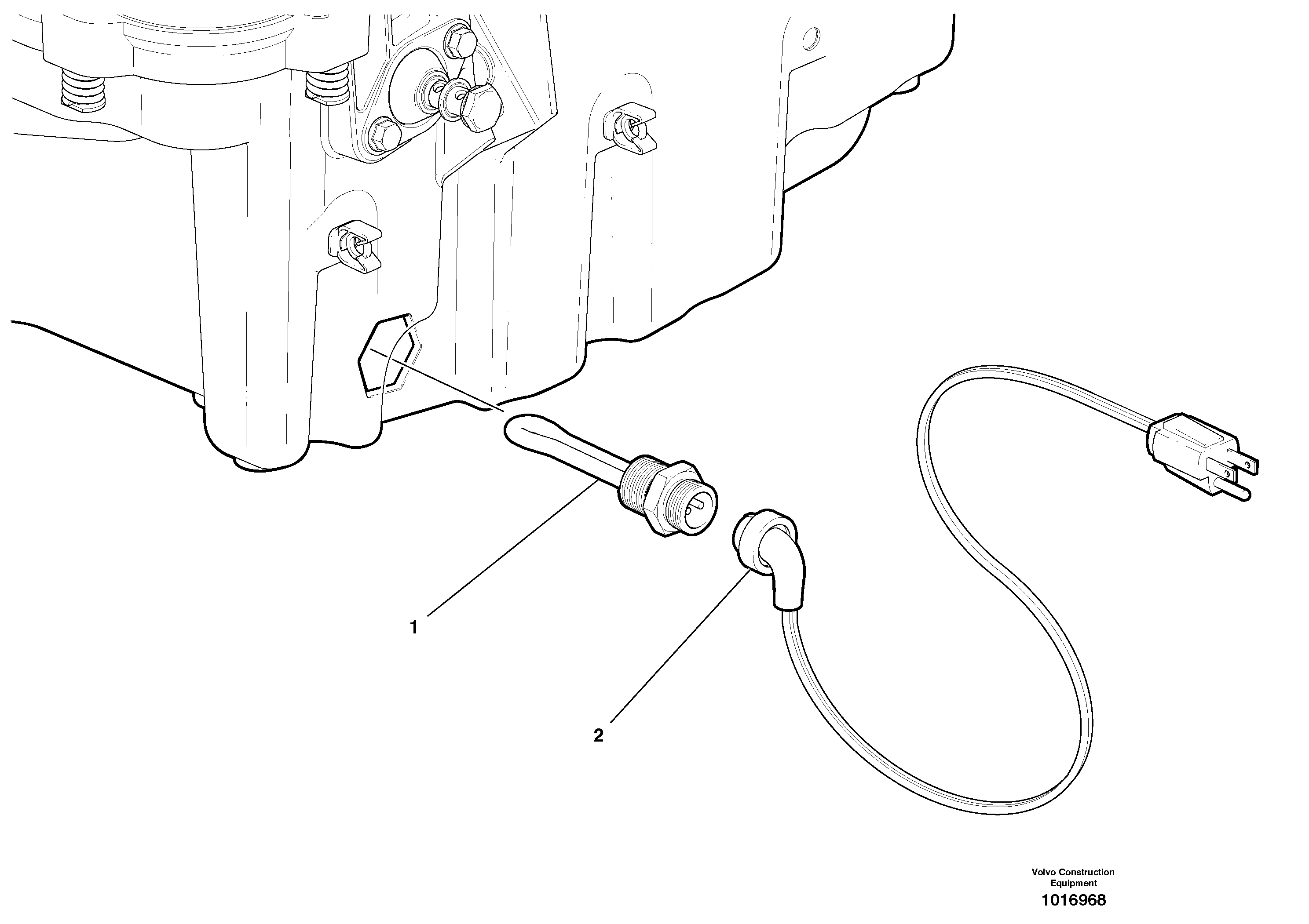 Схема запчастей Volvo G900 MODELS S/N 39300 - - 26343 Oil Sump Heater - D9 