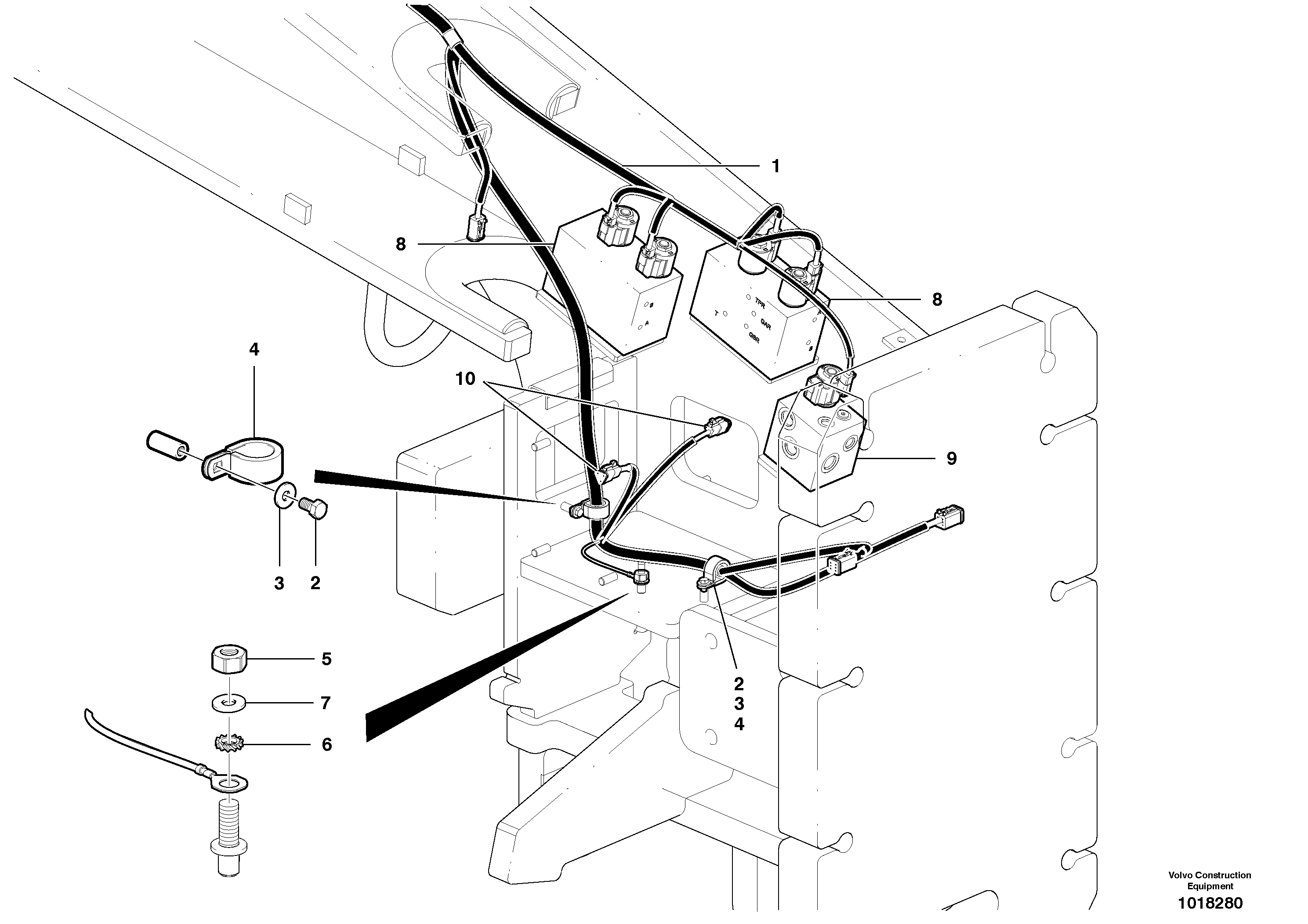 Схема запчастей Volvo G900 MODELS S/N 39300 - - 28756 Cable Harness - Extra Front 