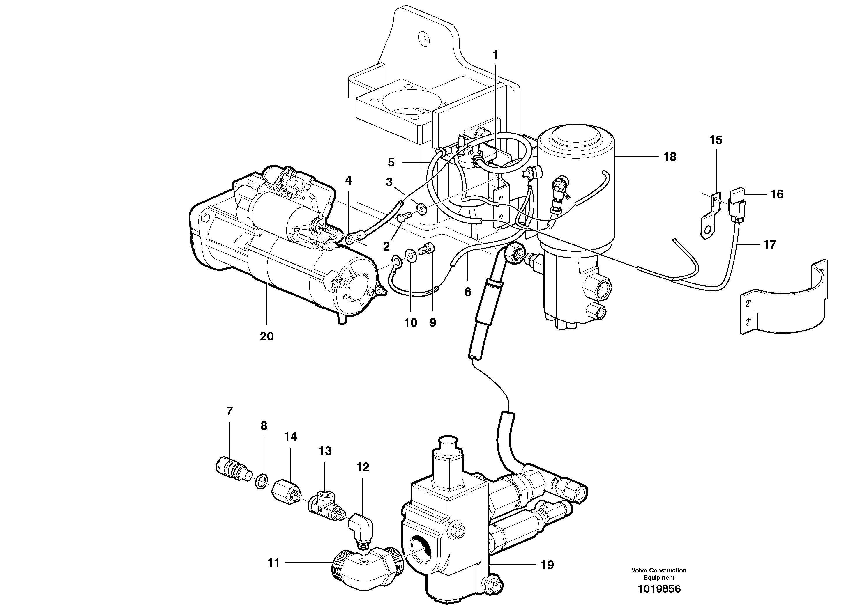 Схема запчастей Volvo G900 MODELS S/N 39300 - - 3507 Cable harness, secondary steering system 