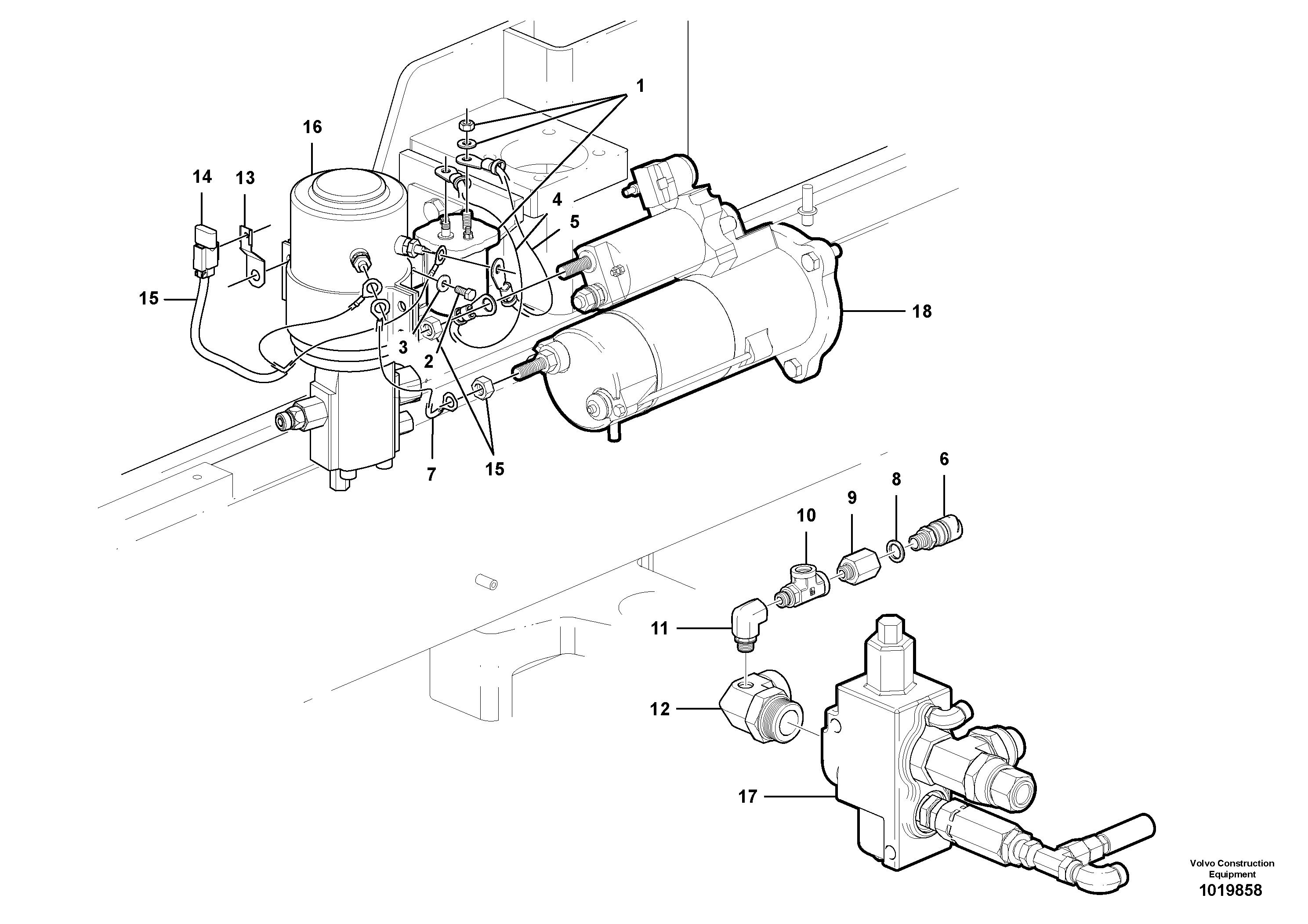 Схема запчастей Volvo G900 MODELS S/N 39300 - - 3508 Cable harness, secondary steering system 
