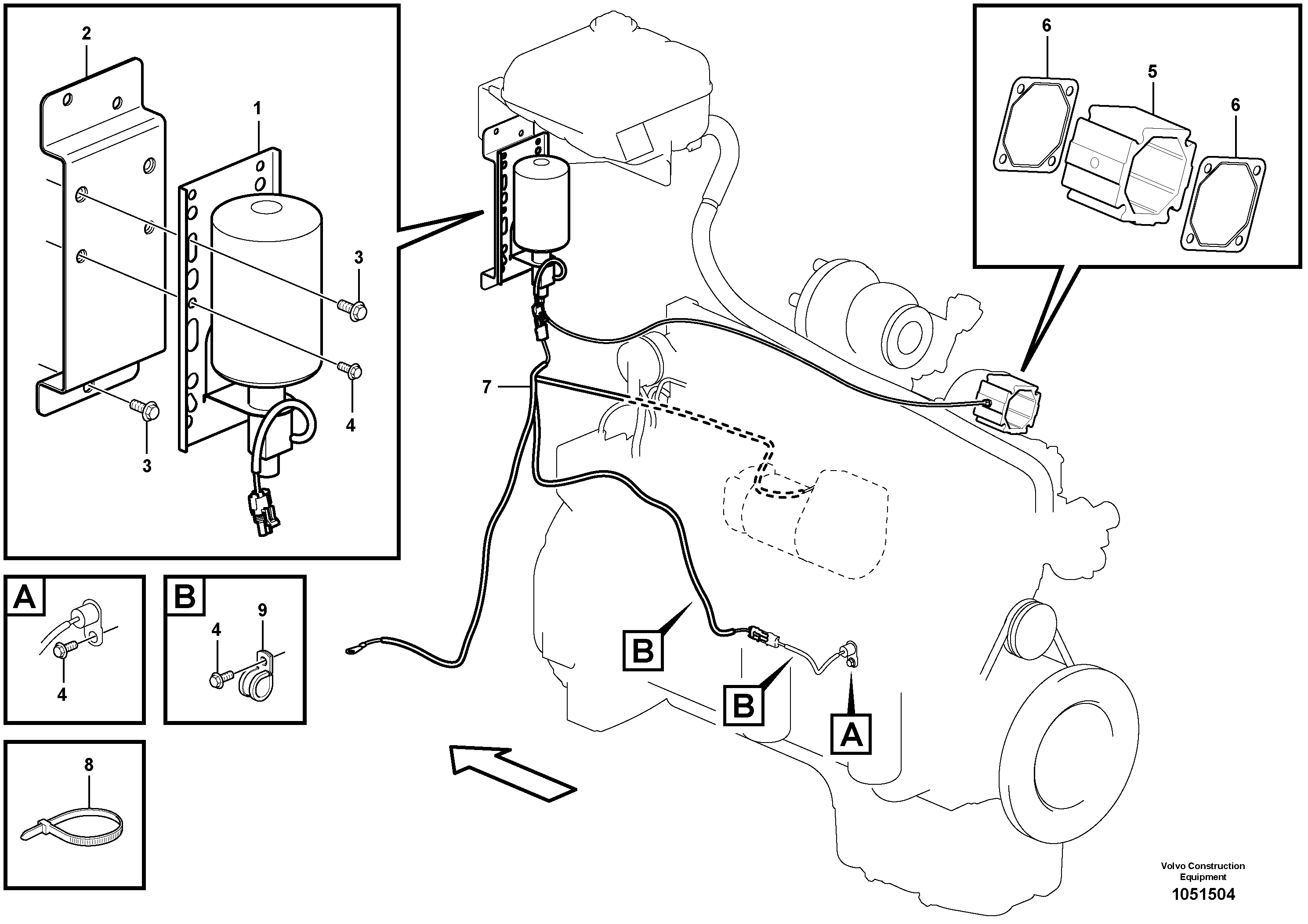 Схема запчастей Volvo G900 MODELS S/N 39300 - - 60029 Ether Cold Start 