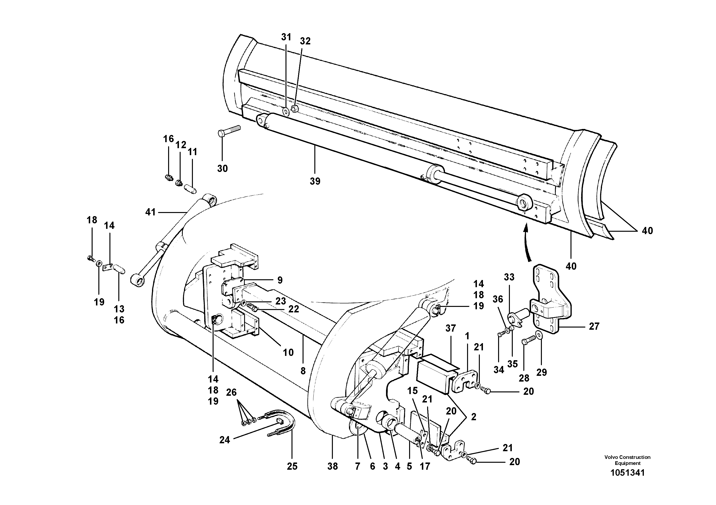 Схема запчастей Volvo G900 MODELS S/N 39300 - - 102948 Moldboard installation 