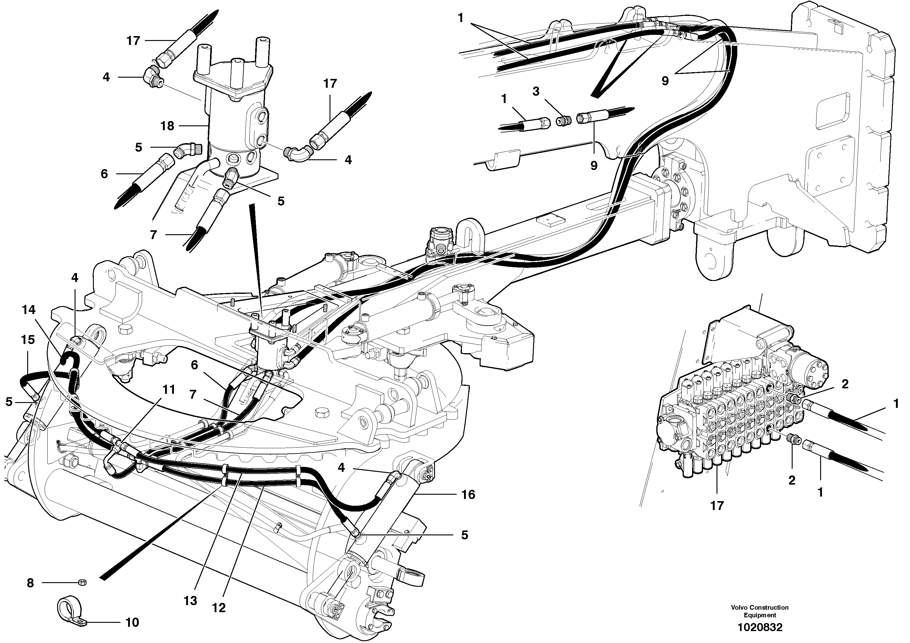 Схема запчастей Volvo G900 MODELS S/N 39300 - - 101505 Blade tilt circuit 